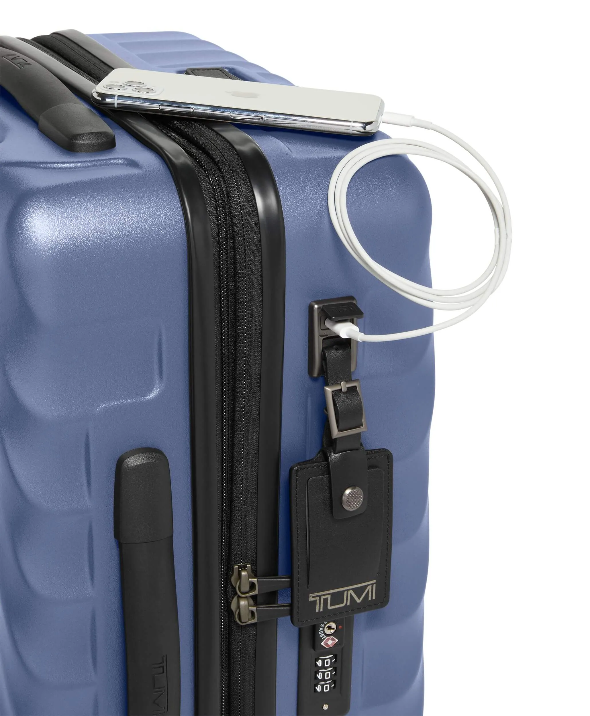 19 Degree International Expandable Carry-On 55cm - Slate Blue Texture