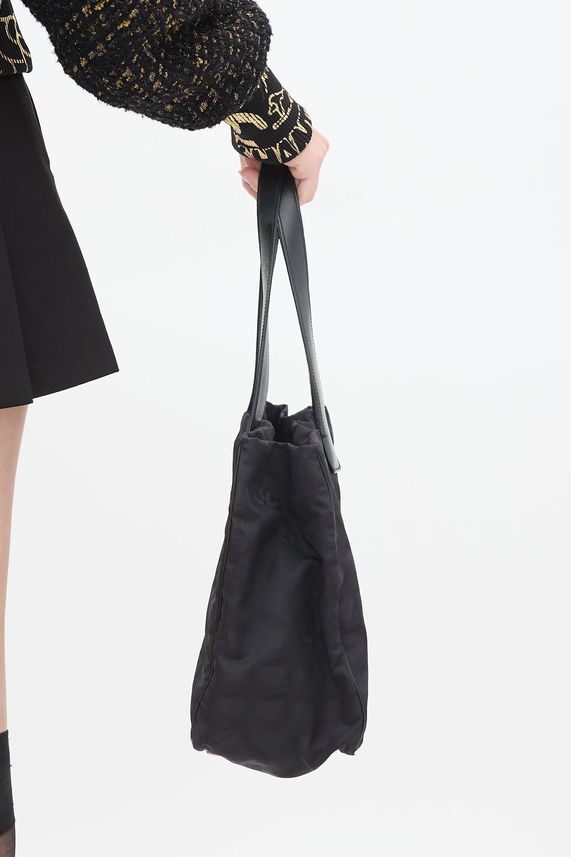 2002 Black Travel Ligne Tote Bag