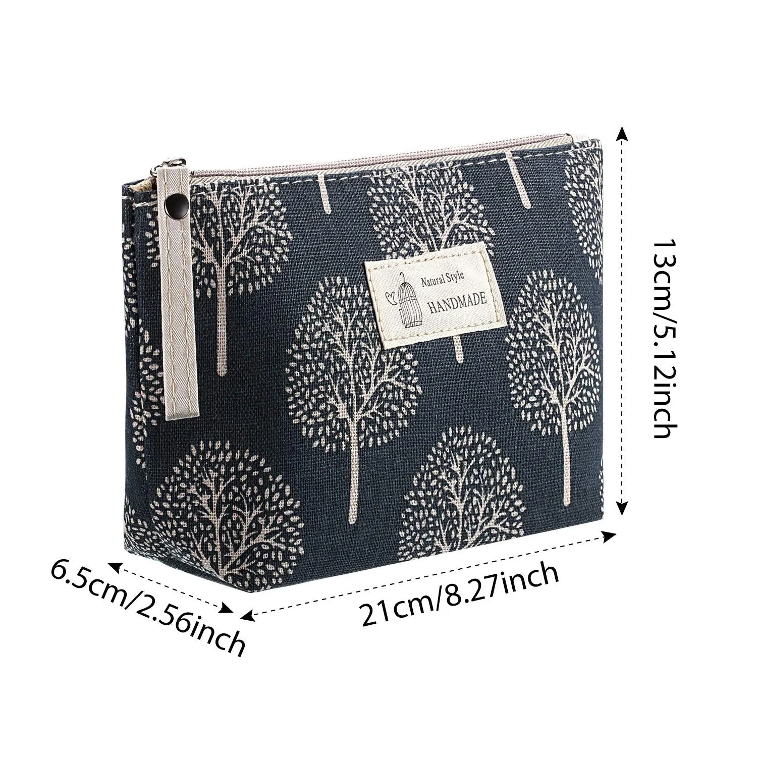 6 Pieces Canvas Makeup Bags Printed Cosmetic Bags Multi-Function Travel Organizer Pouches with Zipper Toiletry Bag Accessories for Women Girls, 6 Styles