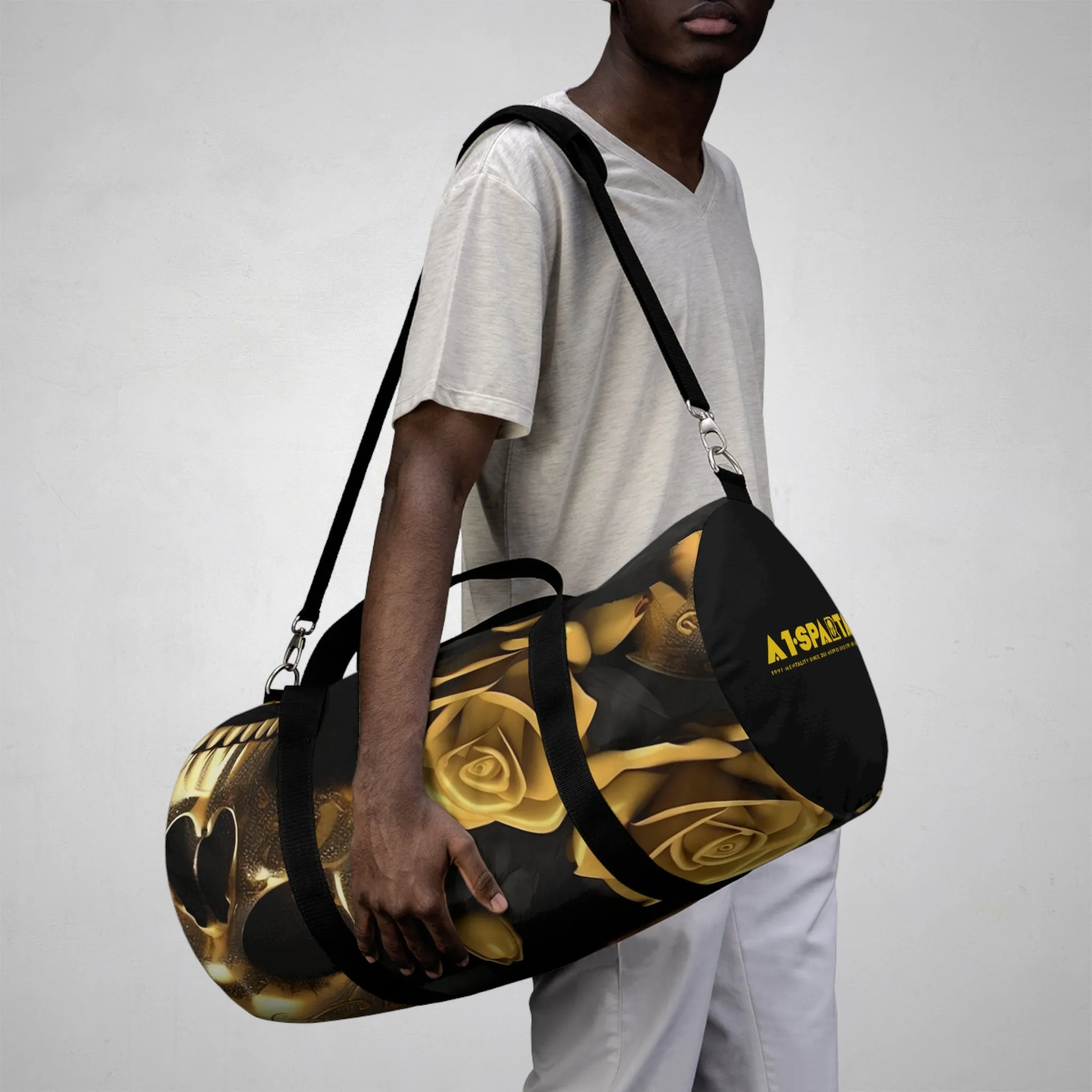 A1- Sparta Gothic Skulls & Roses Duffel Bag