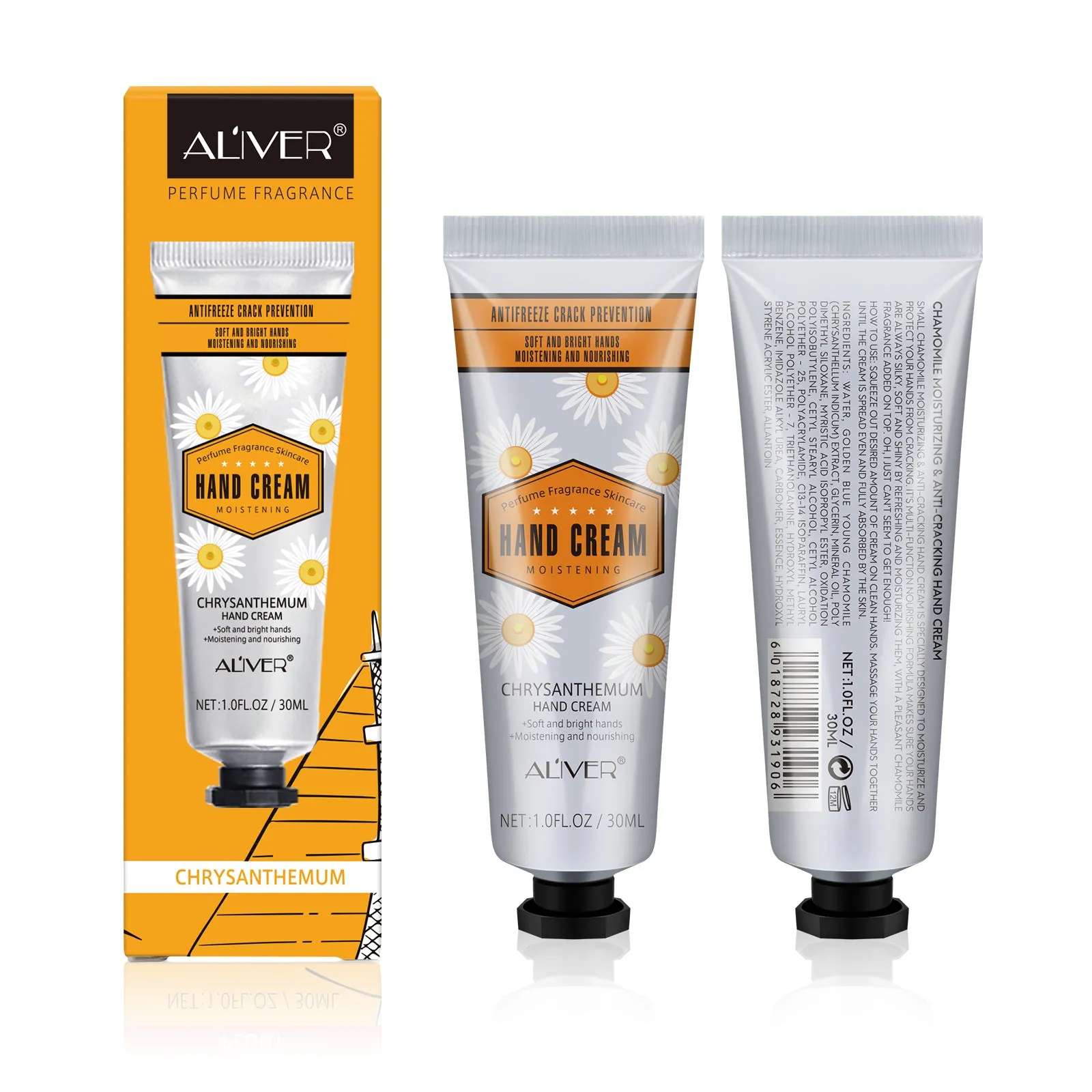 Aliver 6 Pcs/ Set Shea Butter  Extra Dry Skin Hand Cream Moisturizer
