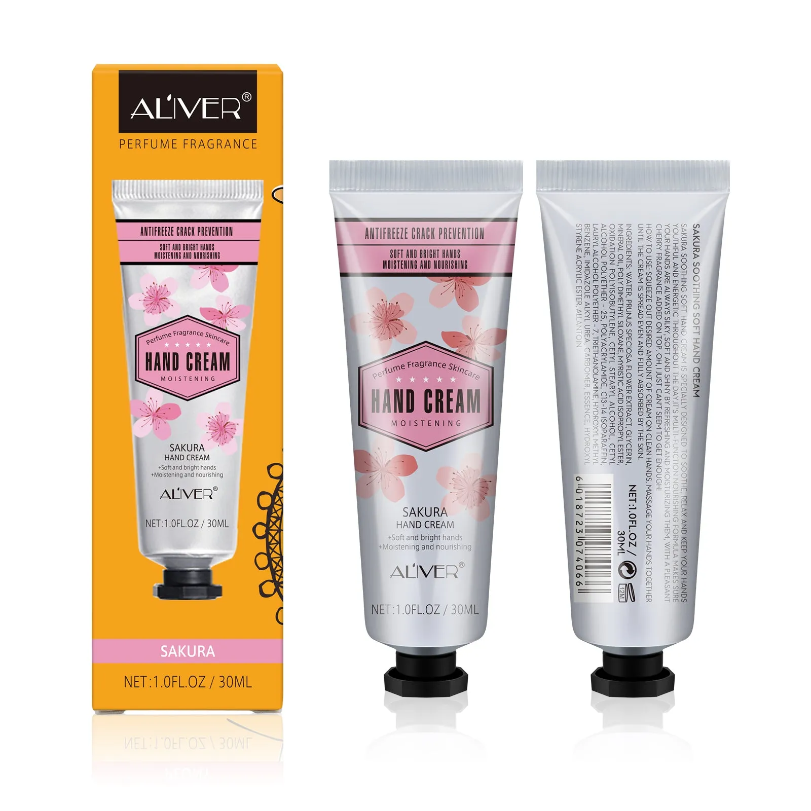 Aliver 6 Pcs/ Set Shea Butter  Extra Dry Skin Hand Cream Moisturizer