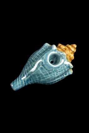Art of Smoke Seashell Hand Pipe and Dish