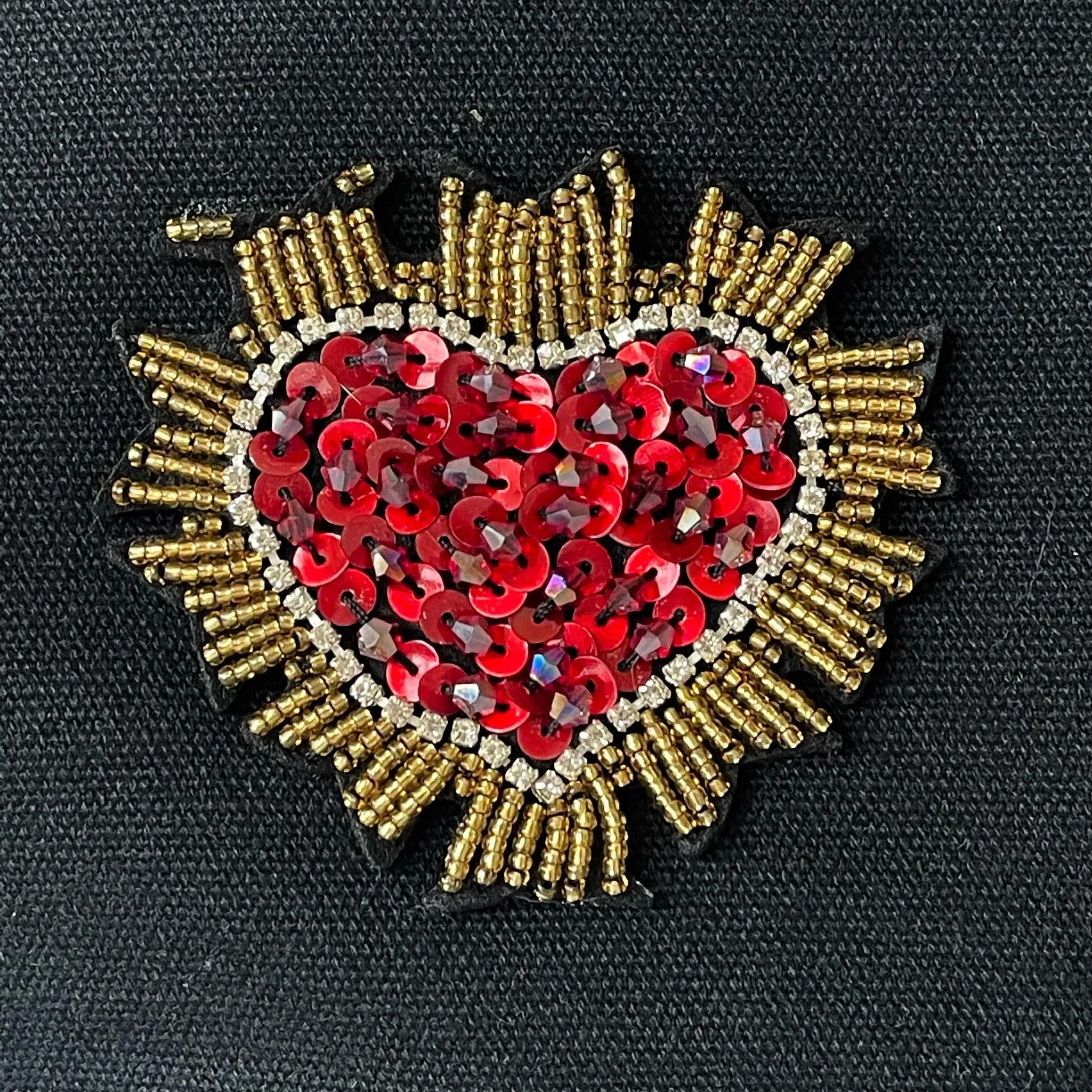 Beaded Heart Organizer Pouch