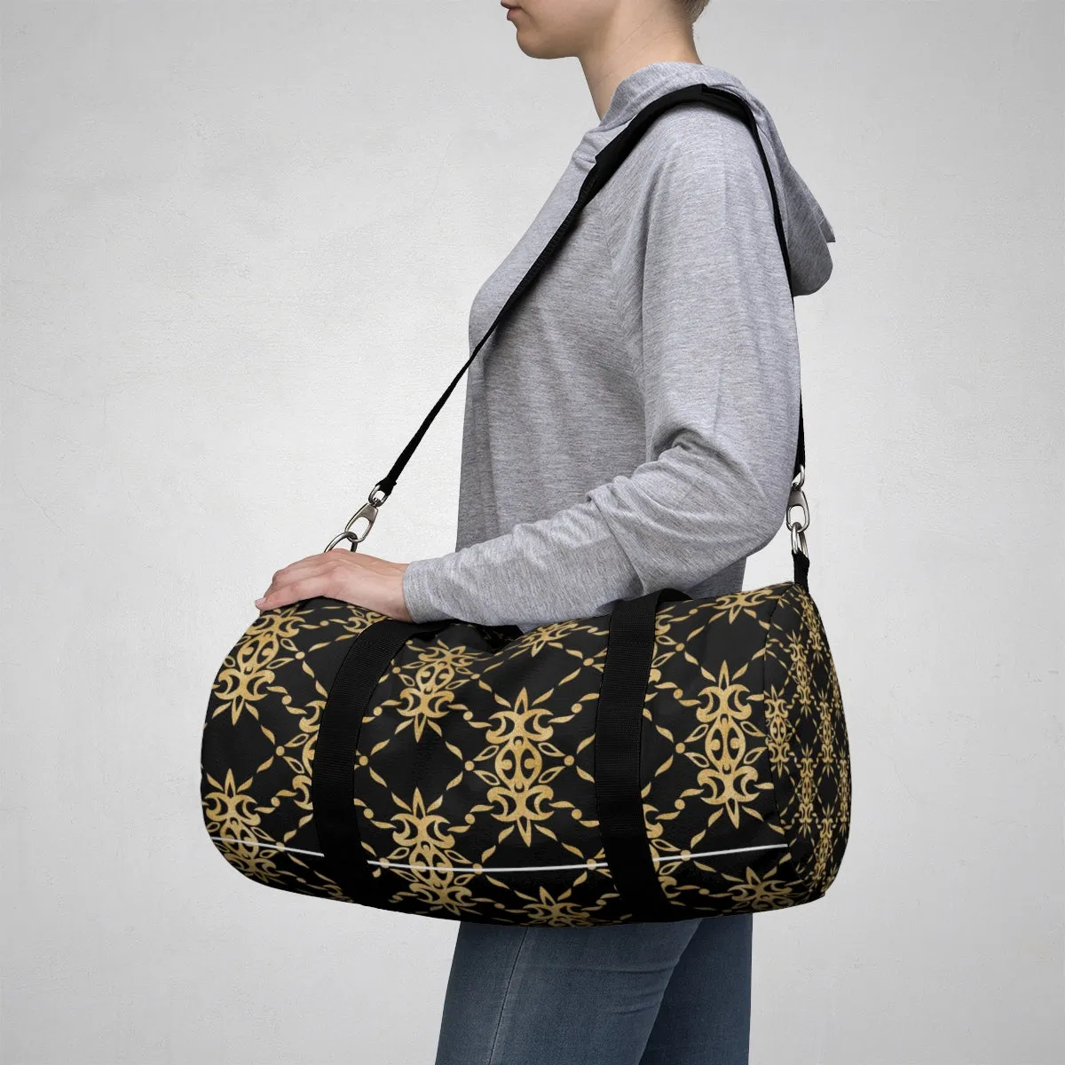 Black and Gold Duffel Bag