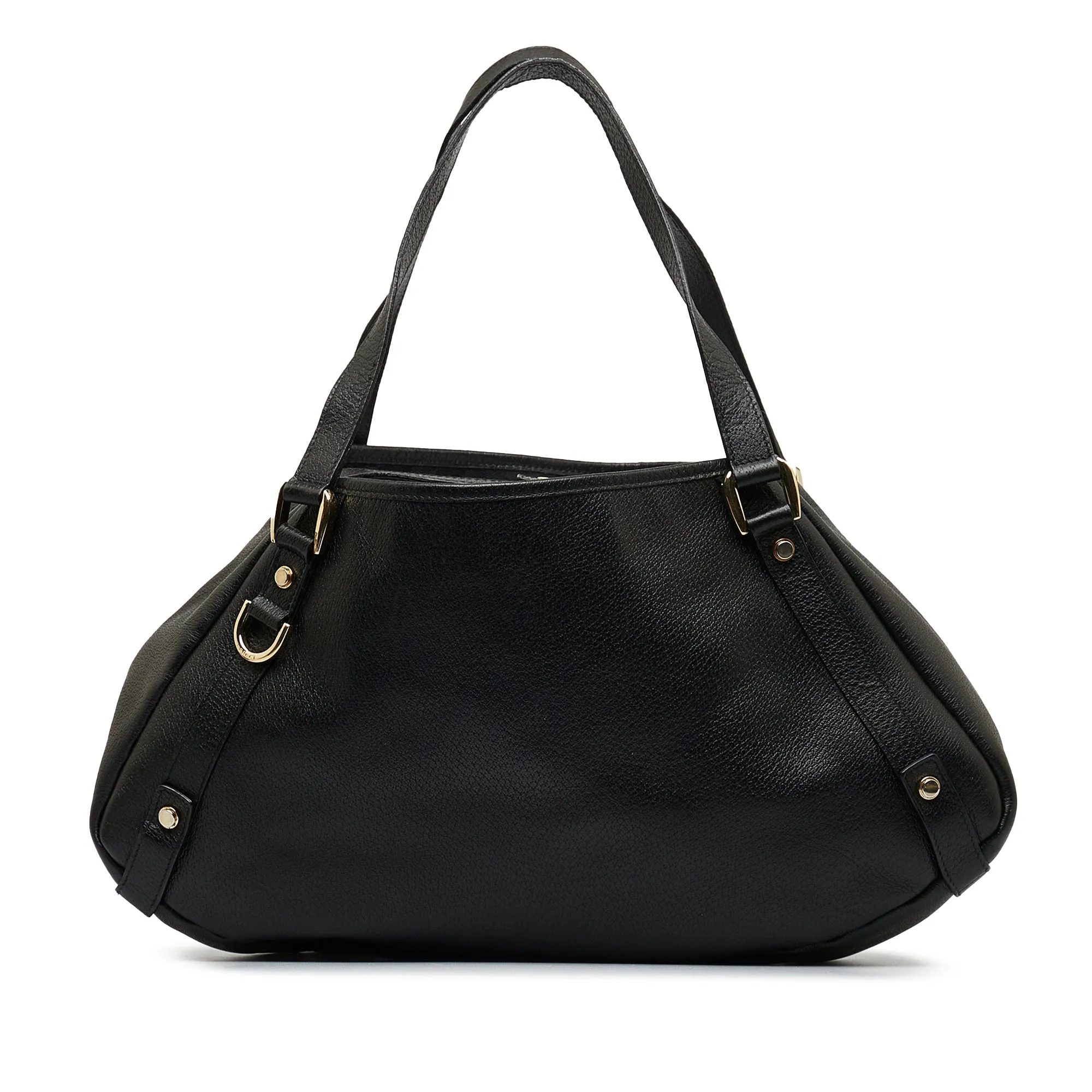 Black Gucci Abbey Leather Tote Bag