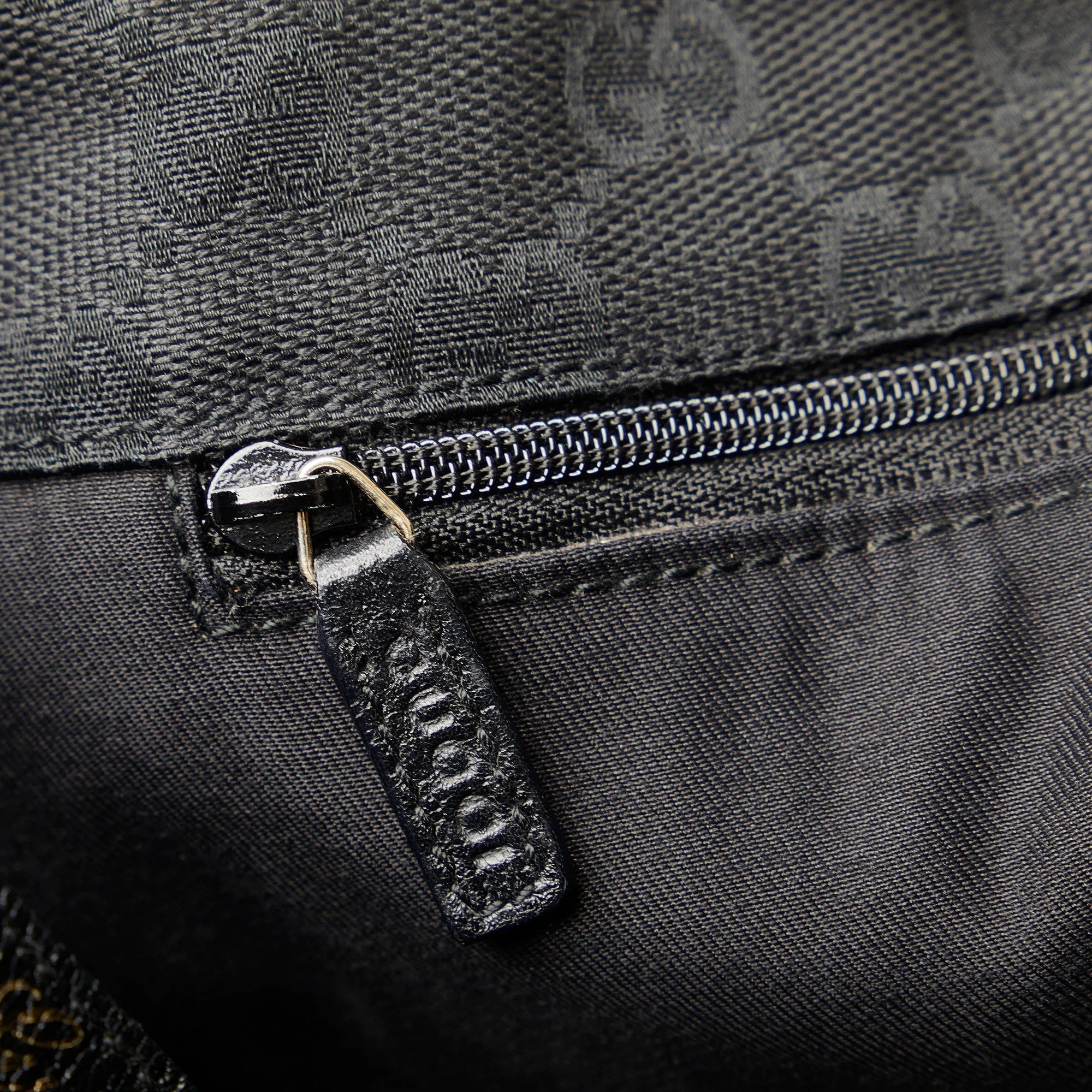 Black Gucci Abbey Leather Tote Bag
