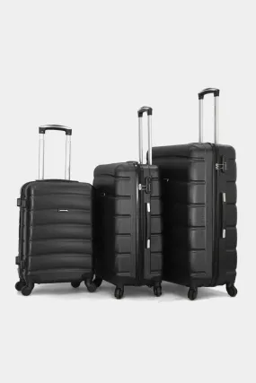 Black Textured Trolley Set (3 Piece)