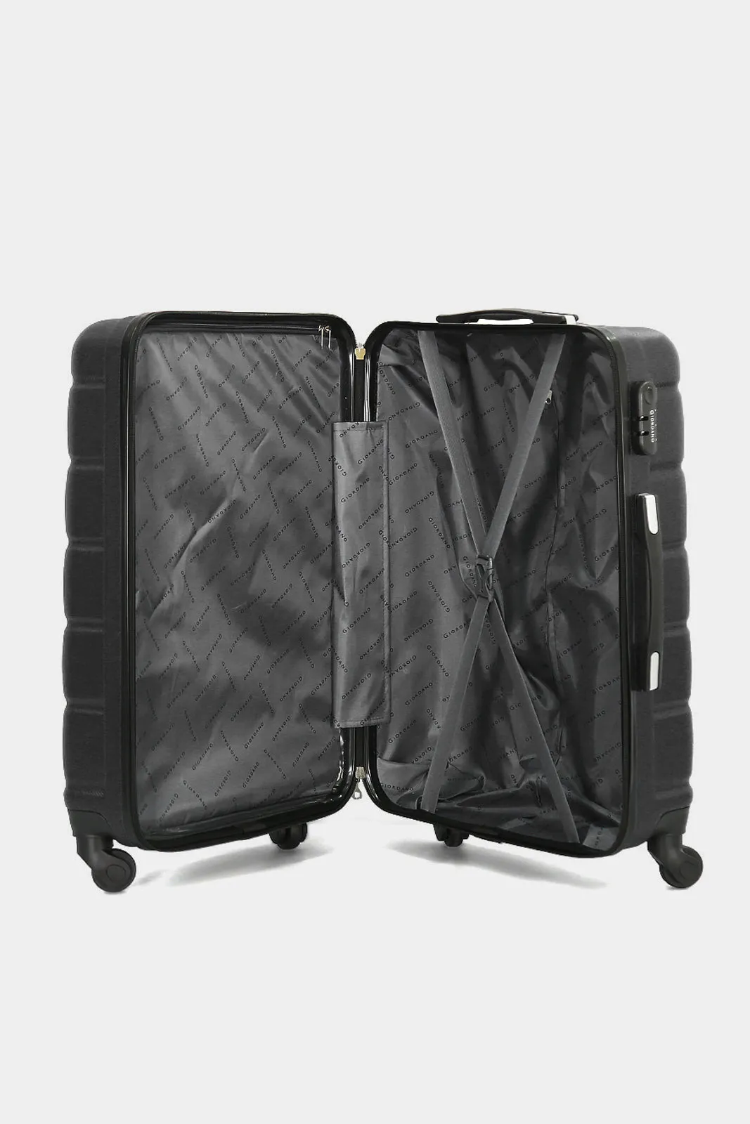 Black Textured Trolley Set (3 Piece)