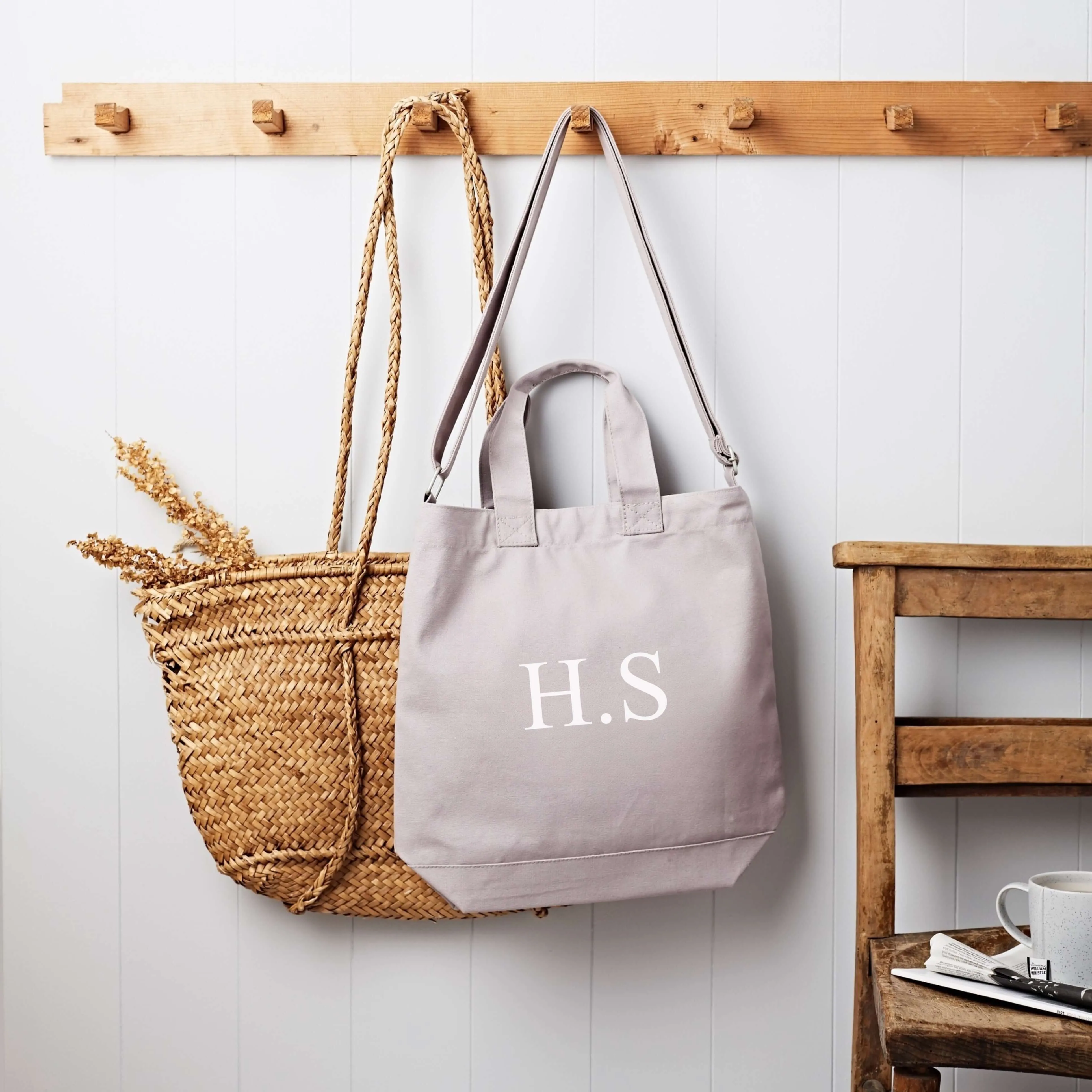 Book Bag with Shoulder Strap - Monogram