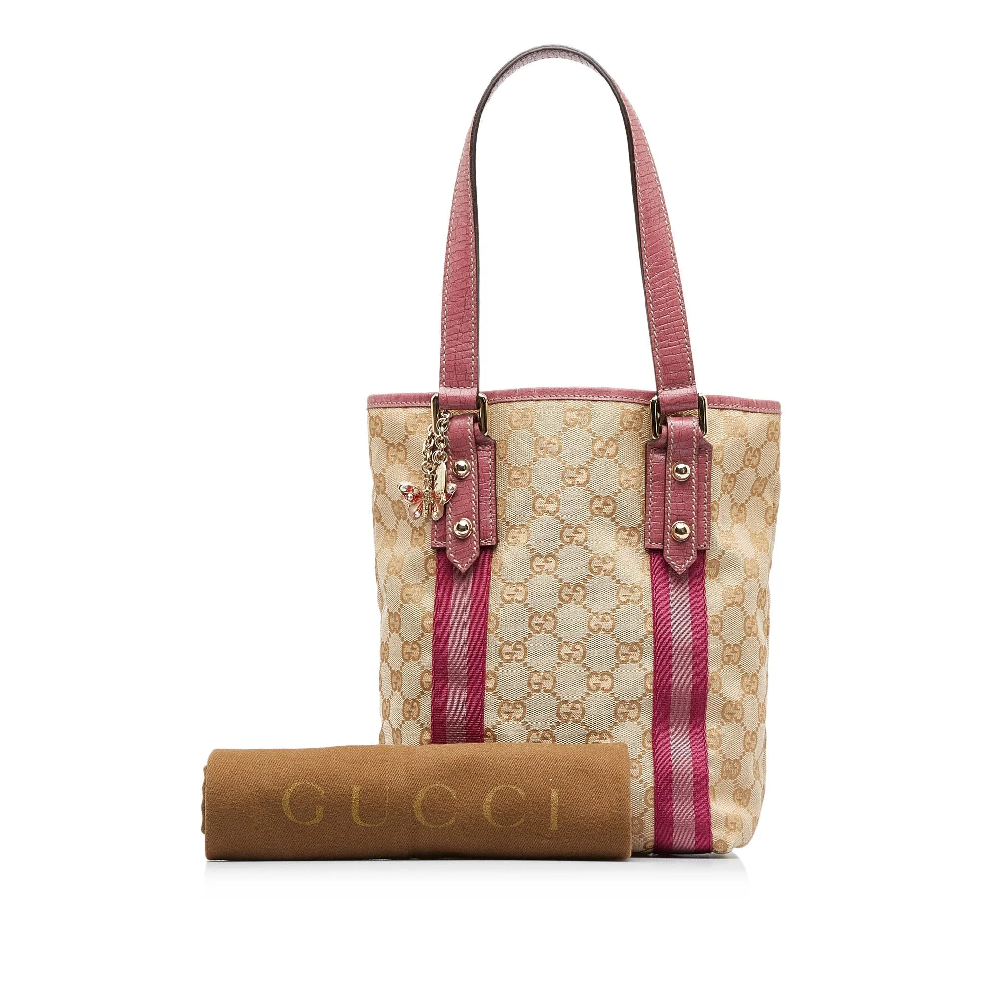 Brown Gucci GG Canvas Jolicoeur Tote Bag