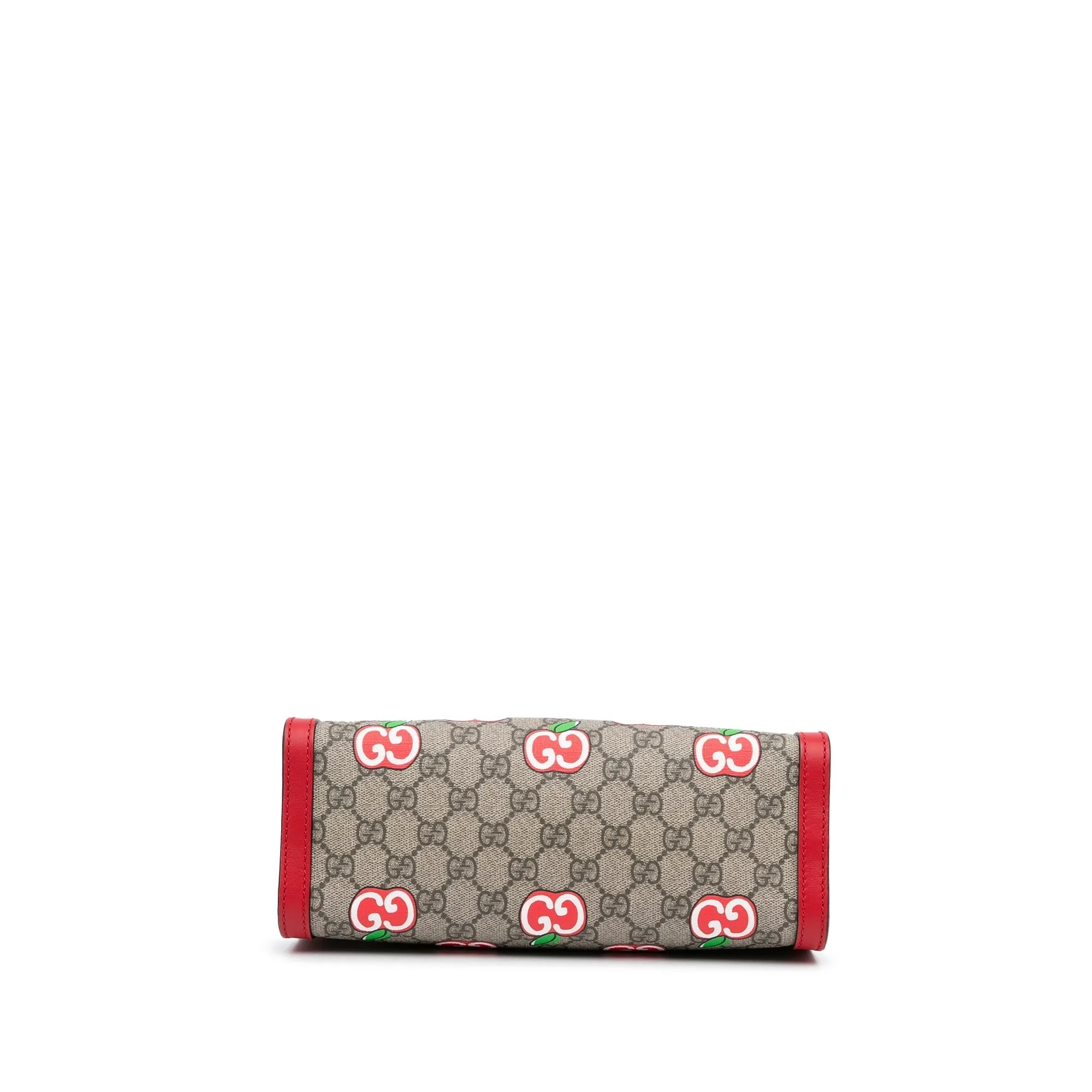 Brown Gucci GG Supreme Apple Padlock Tote