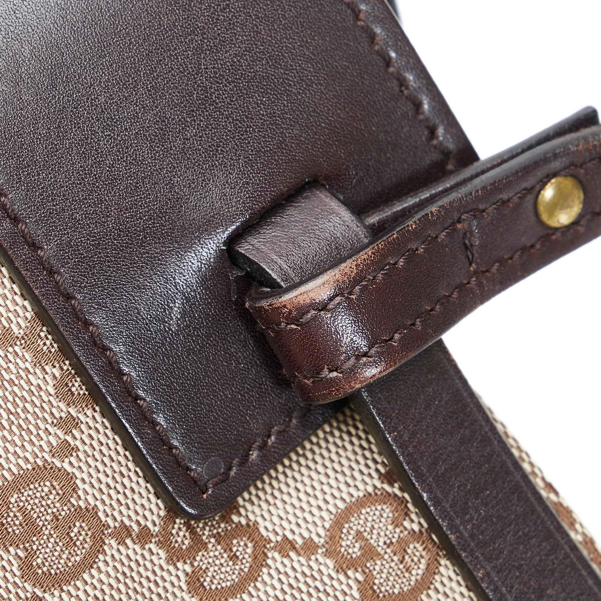 Brown Gucci Small GG Canvas Belt Tote