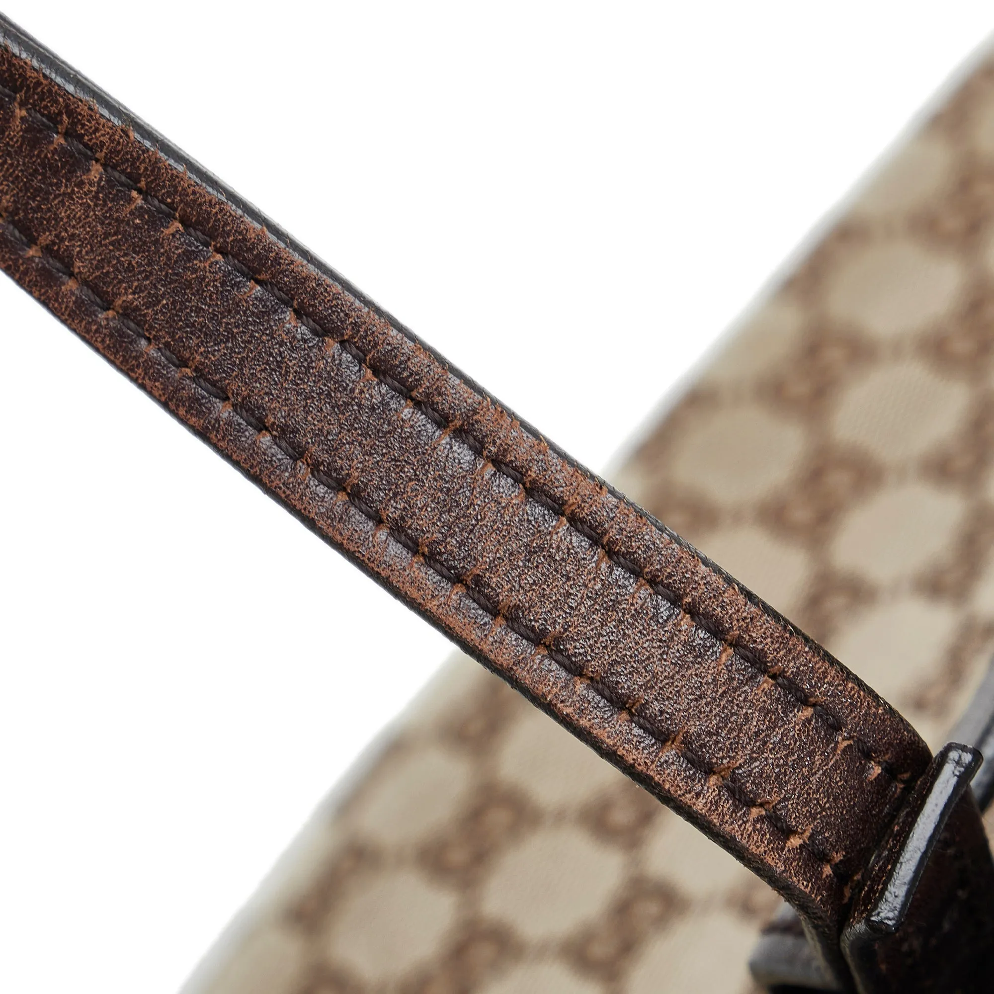 Brown Gucci Small GG Canvas Belt Tote