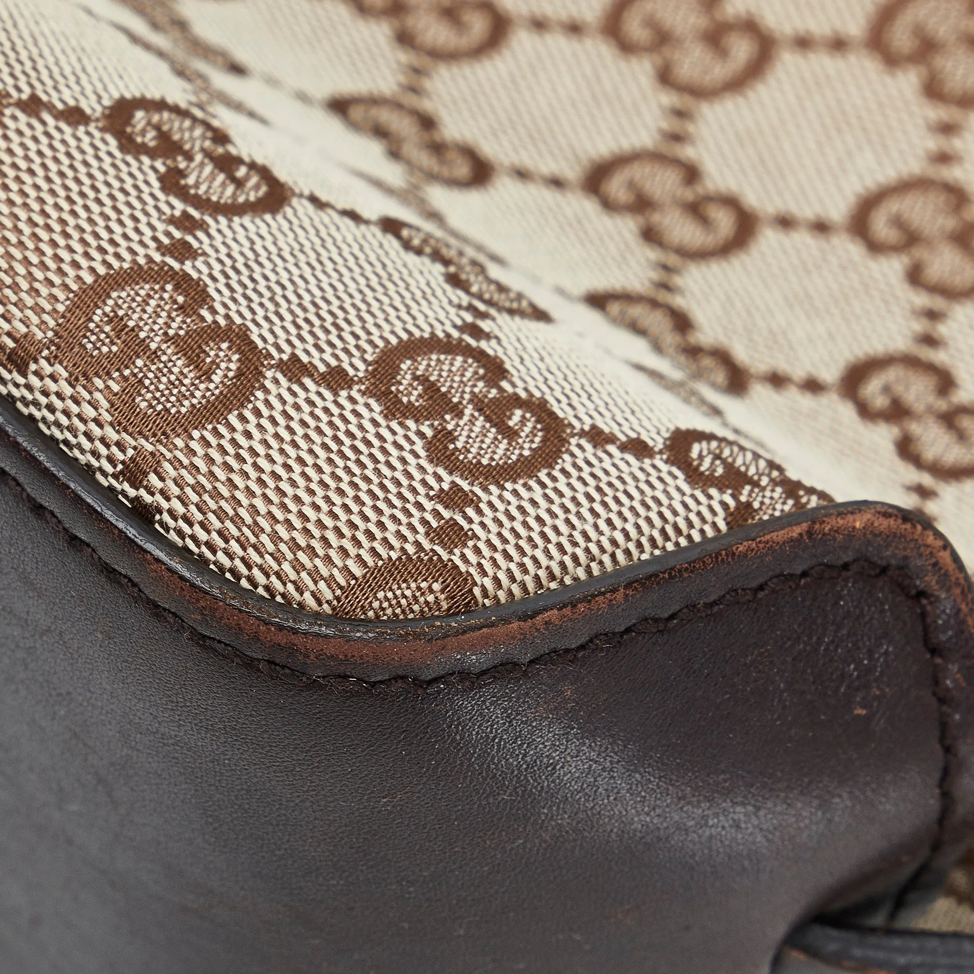 Brown Gucci Small GG Canvas Belt Tote