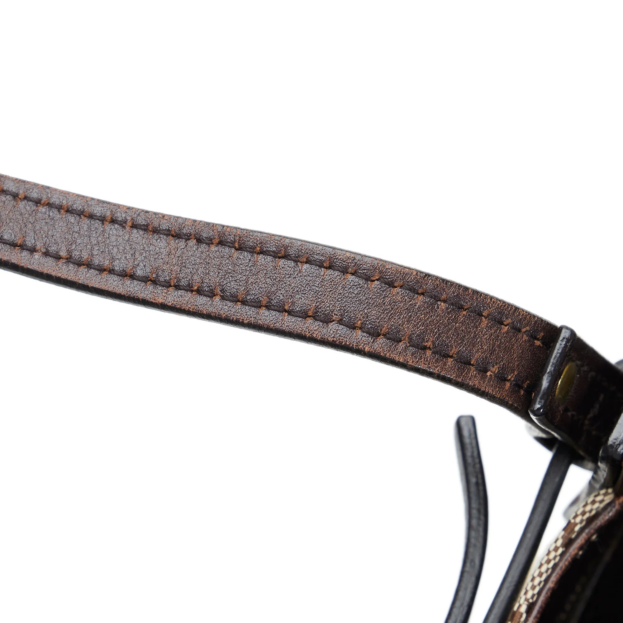 Brown Gucci Small GG Canvas Belt Tote