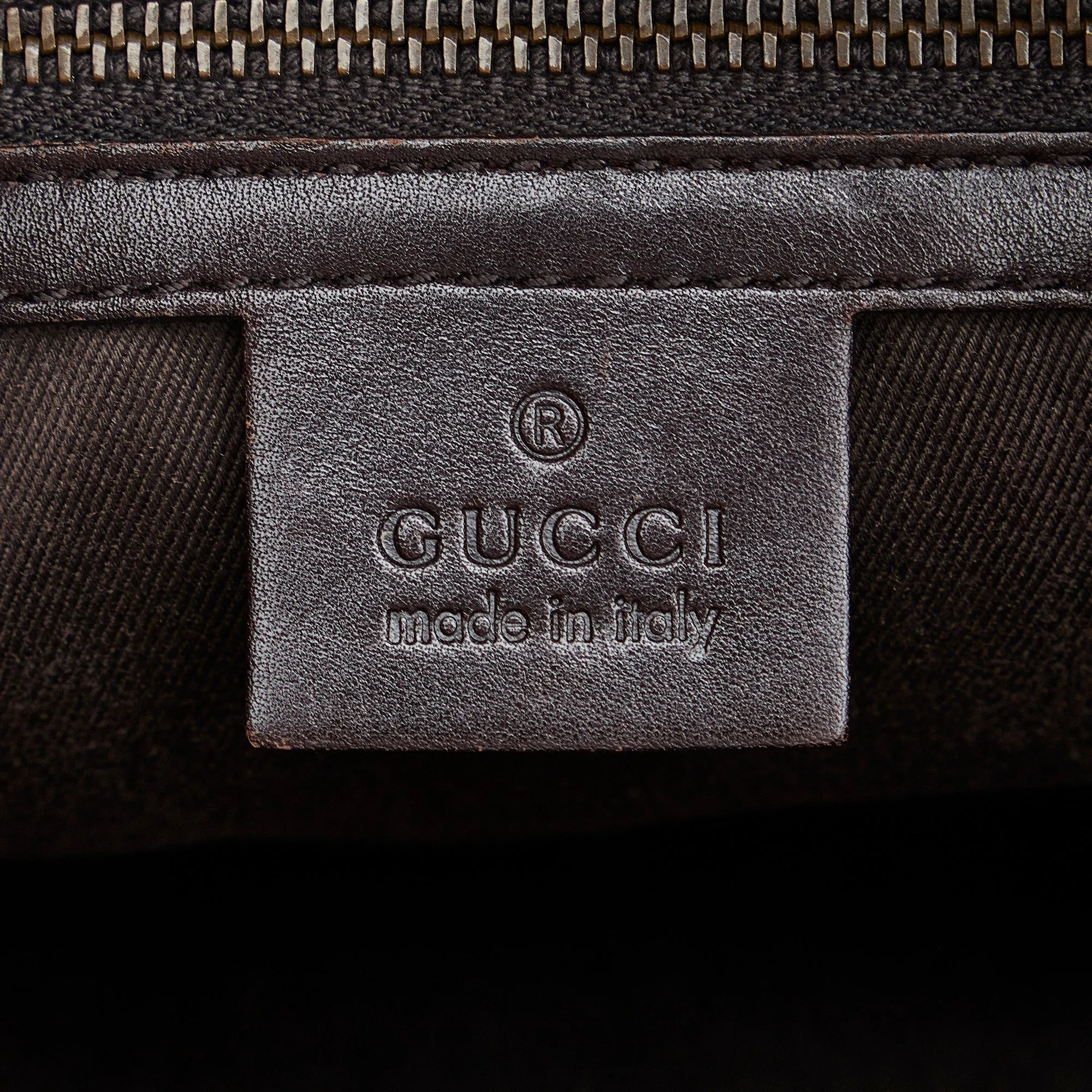 Brown Gucci Small GG Canvas Belt Tote