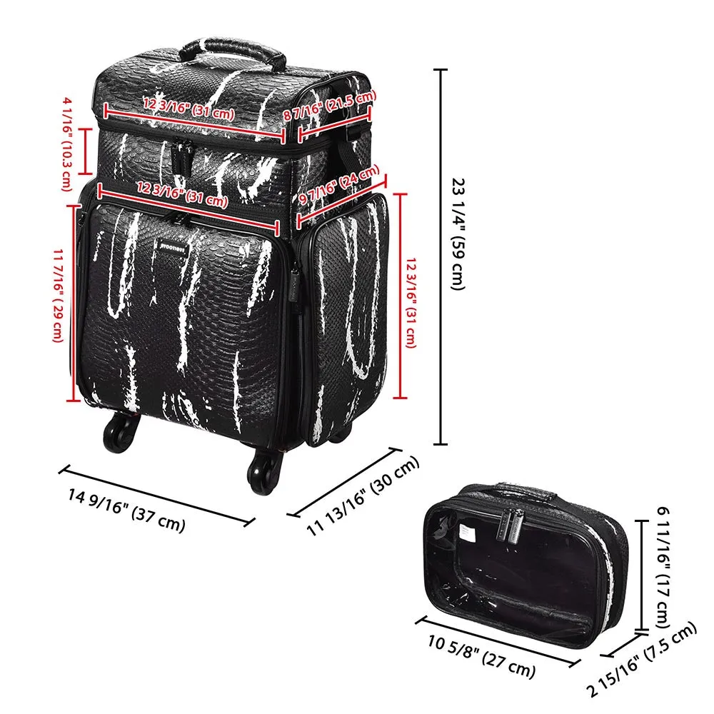 Byootique Fuhold Rolling Makeup Hairdresser Case 2-Tier
