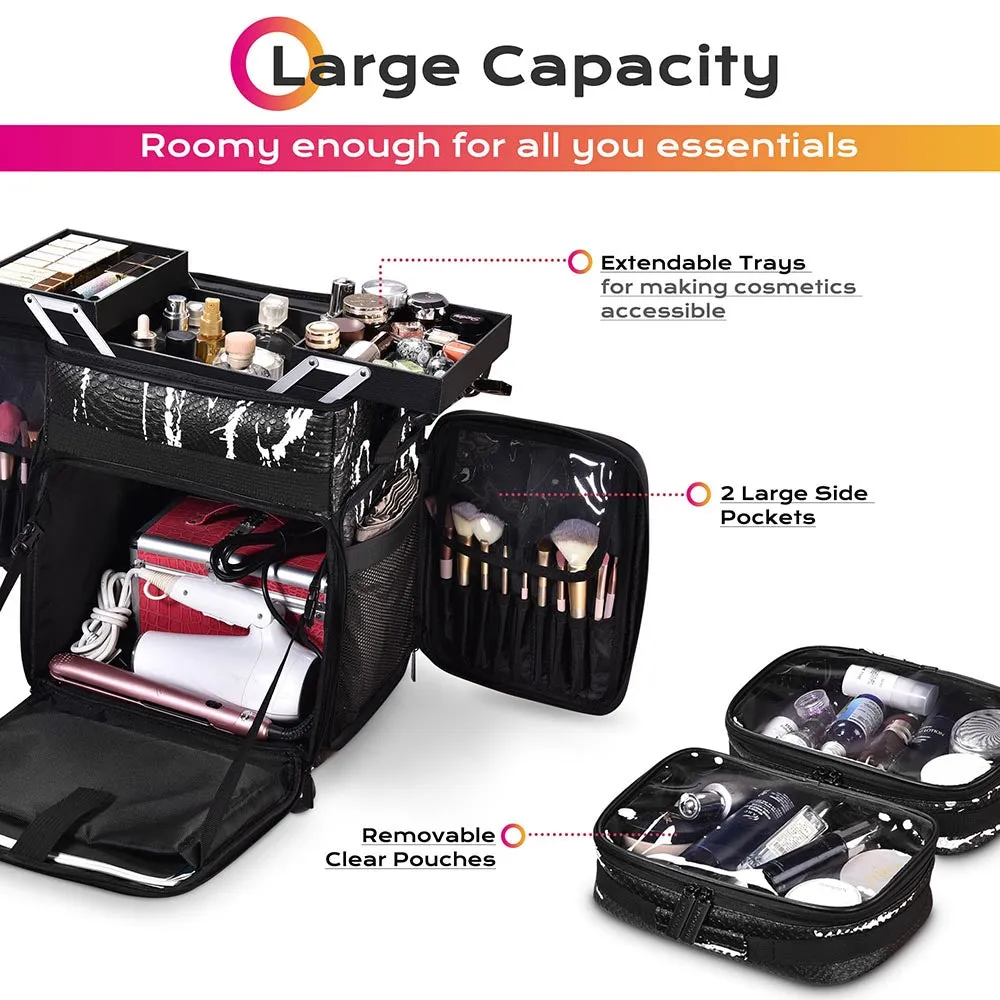 Byootique Fuhold Rolling Makeup Hairdresser Case 2-Tier