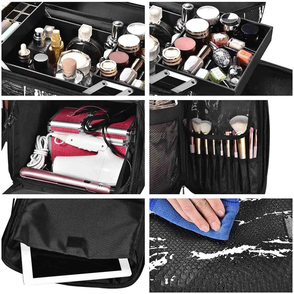 Byootique Fuhold Rolling Makeup Hairdresser Case 2-Tier