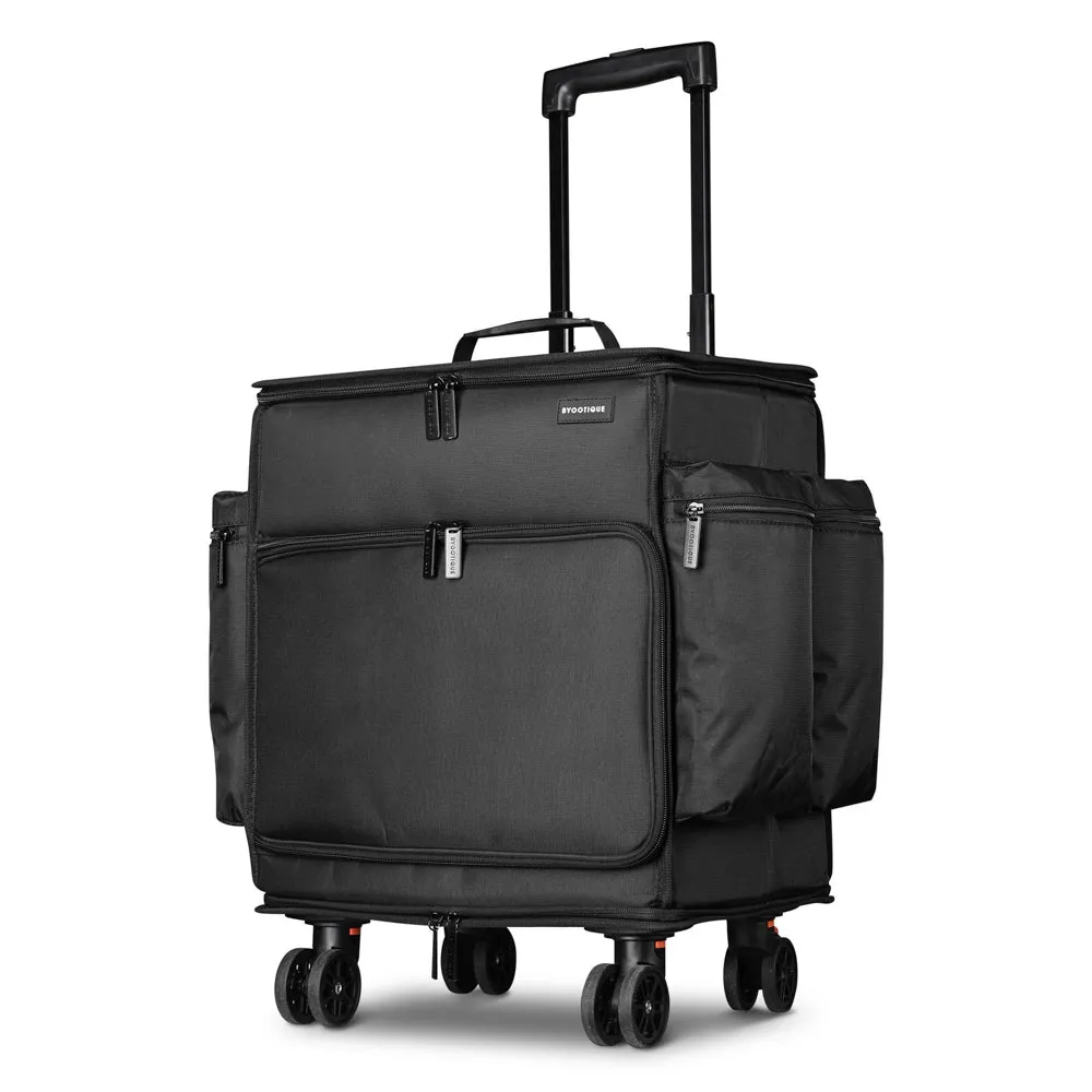 Byootique Rolling Nail Tech Makeup Case with 96-Bottle Polish Organizer