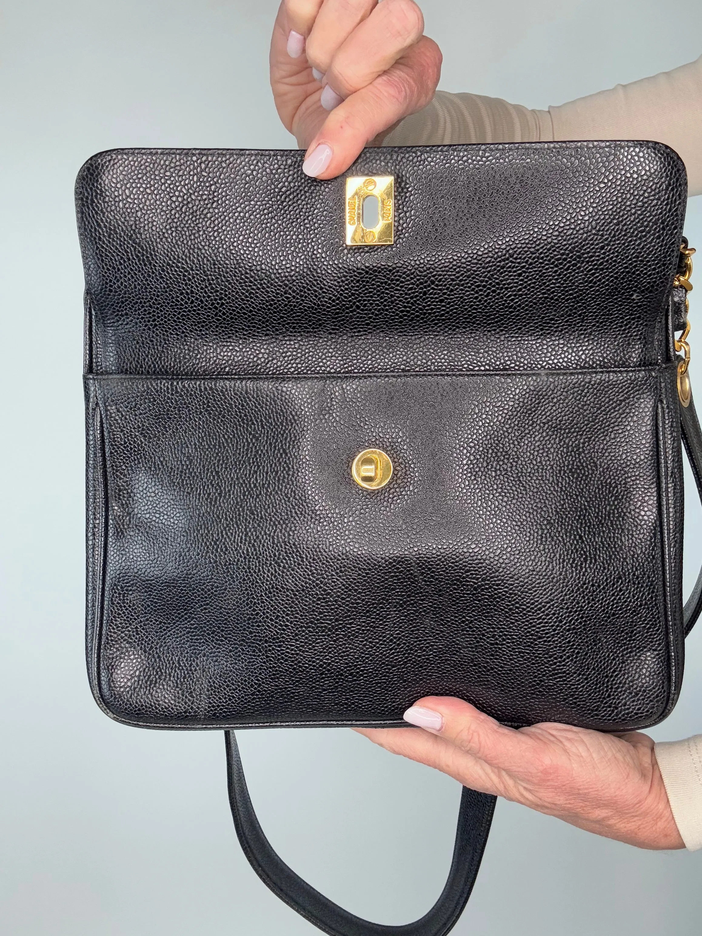 Chanel  Caviar Vintage Two Sided Tote