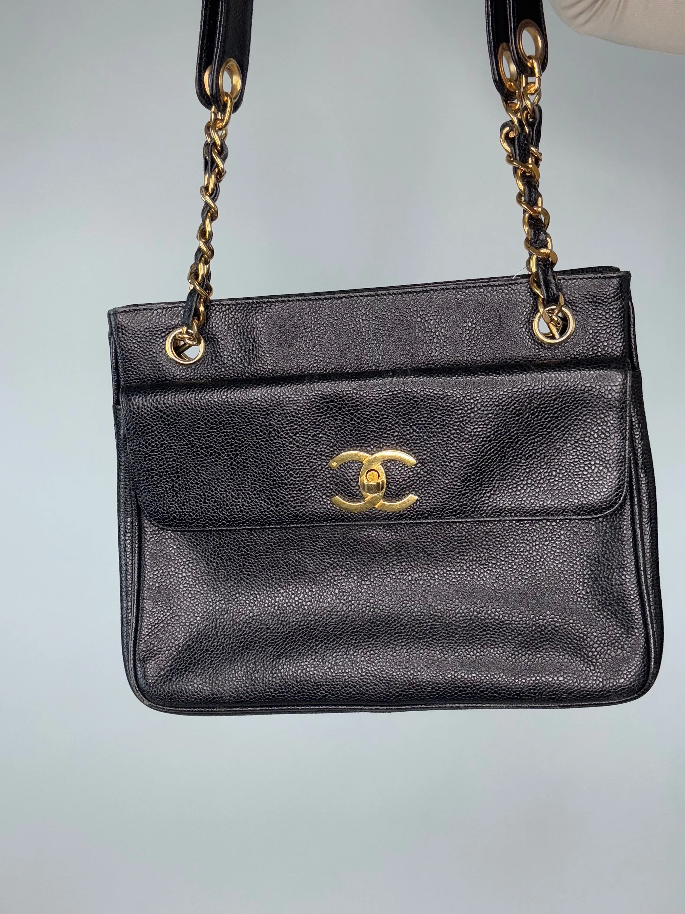 Chanel  Caviar Vintage Two Sided Tote