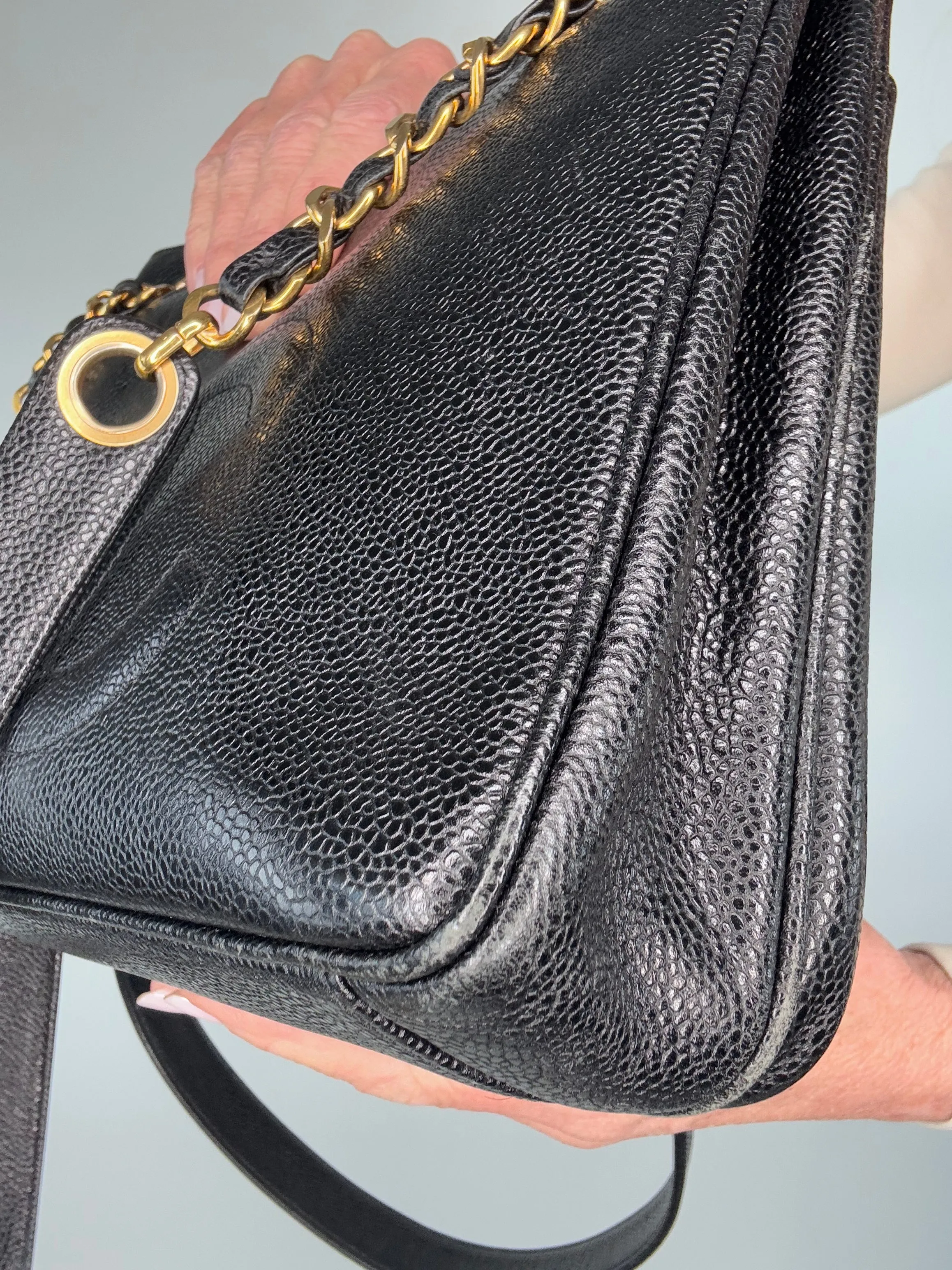 Chanel  Caviar Vintage Two Sided Tote