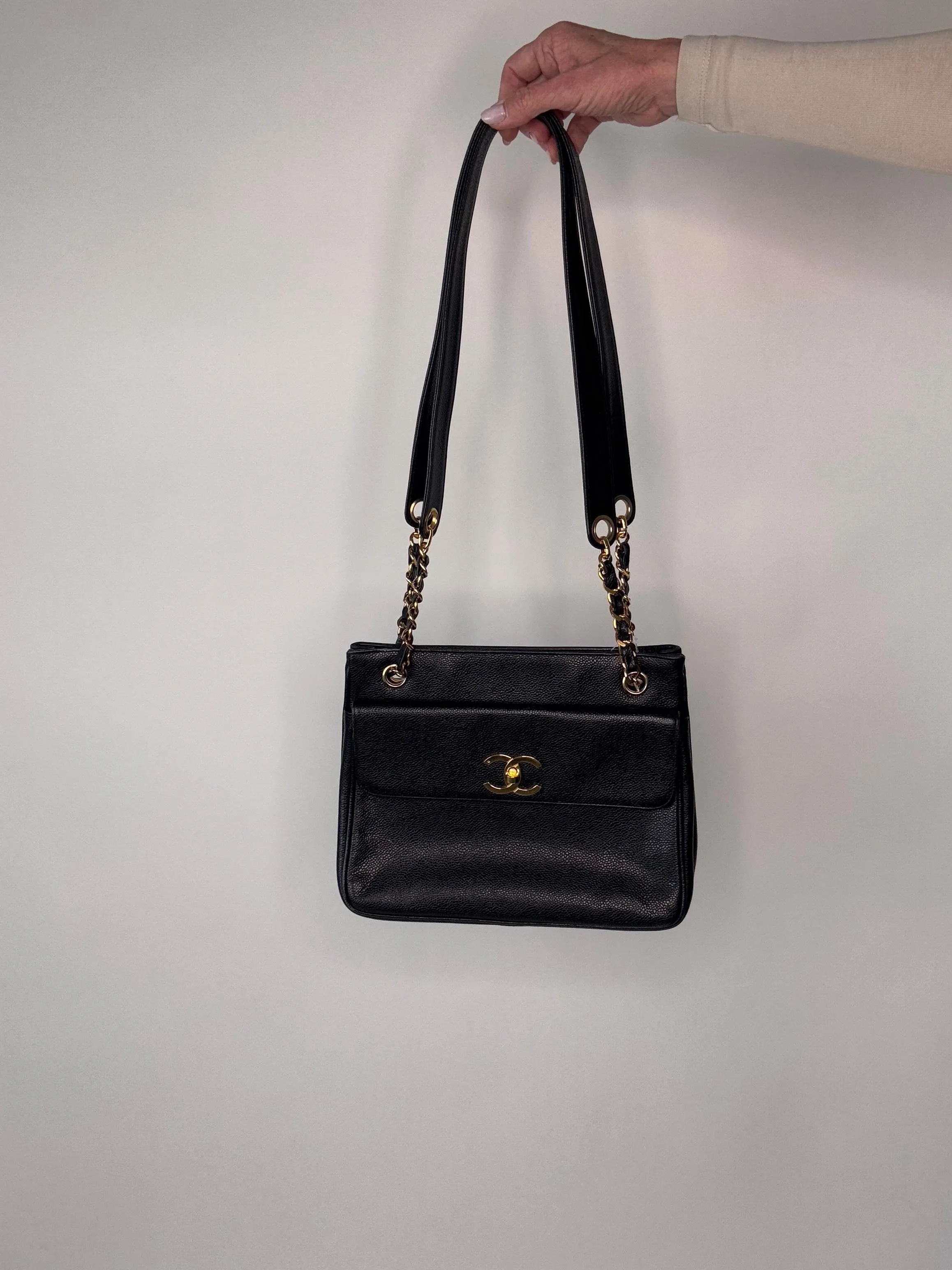 Chanel  Caviar Vintage Two Sided Tote