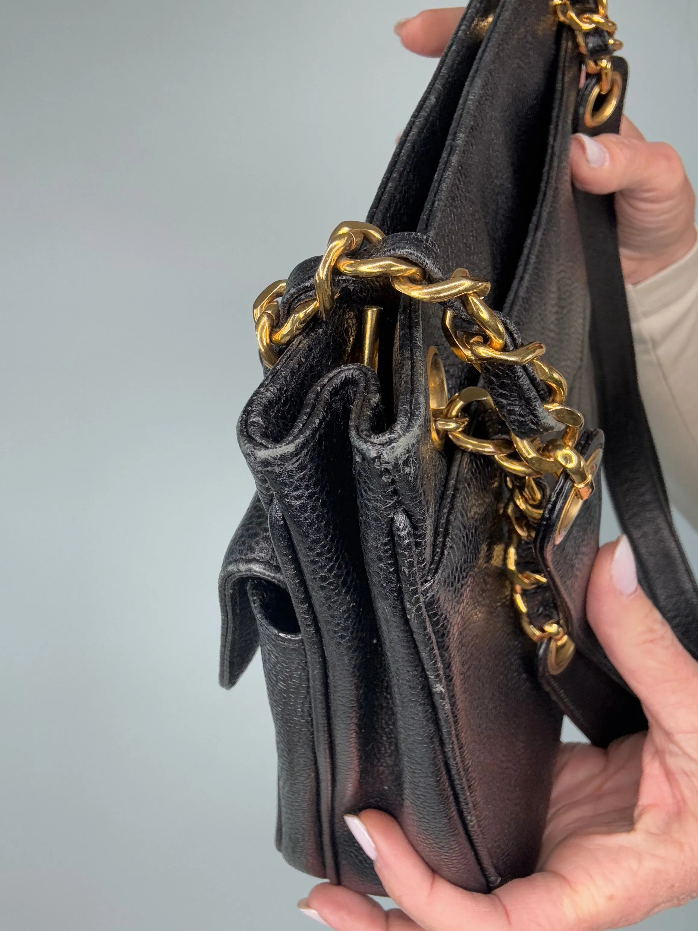 Chanel  Caviar Vintage Two Sided Tote