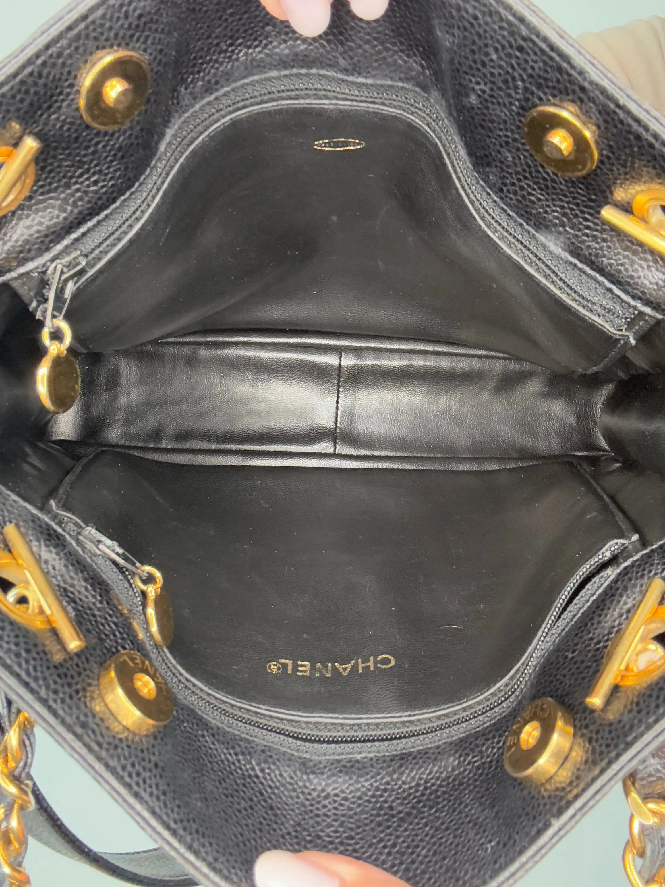 Chanel  Caviar Vintage Two Sided Tote