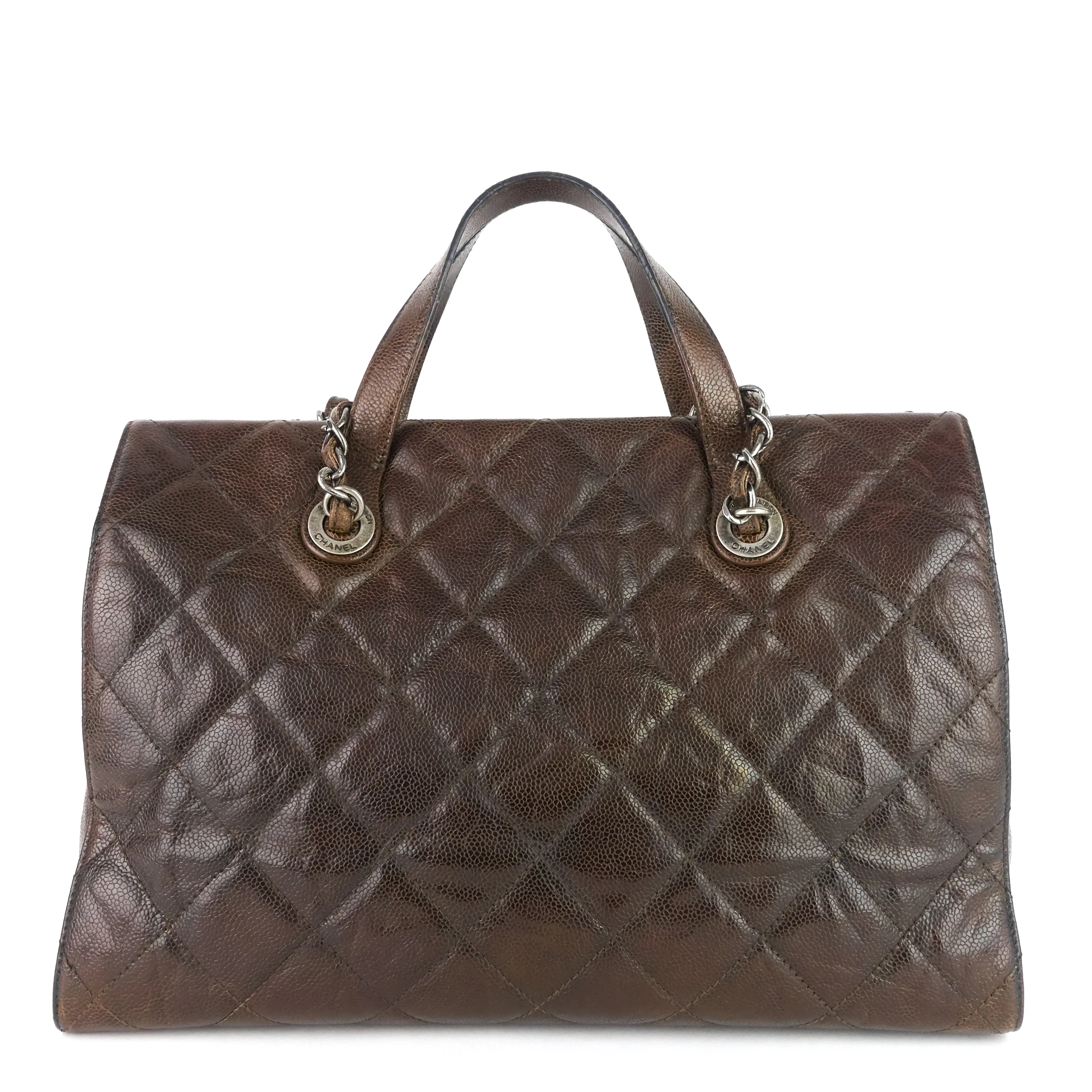 CHANEL CC Crave Glazed Caviar Tote Bag
