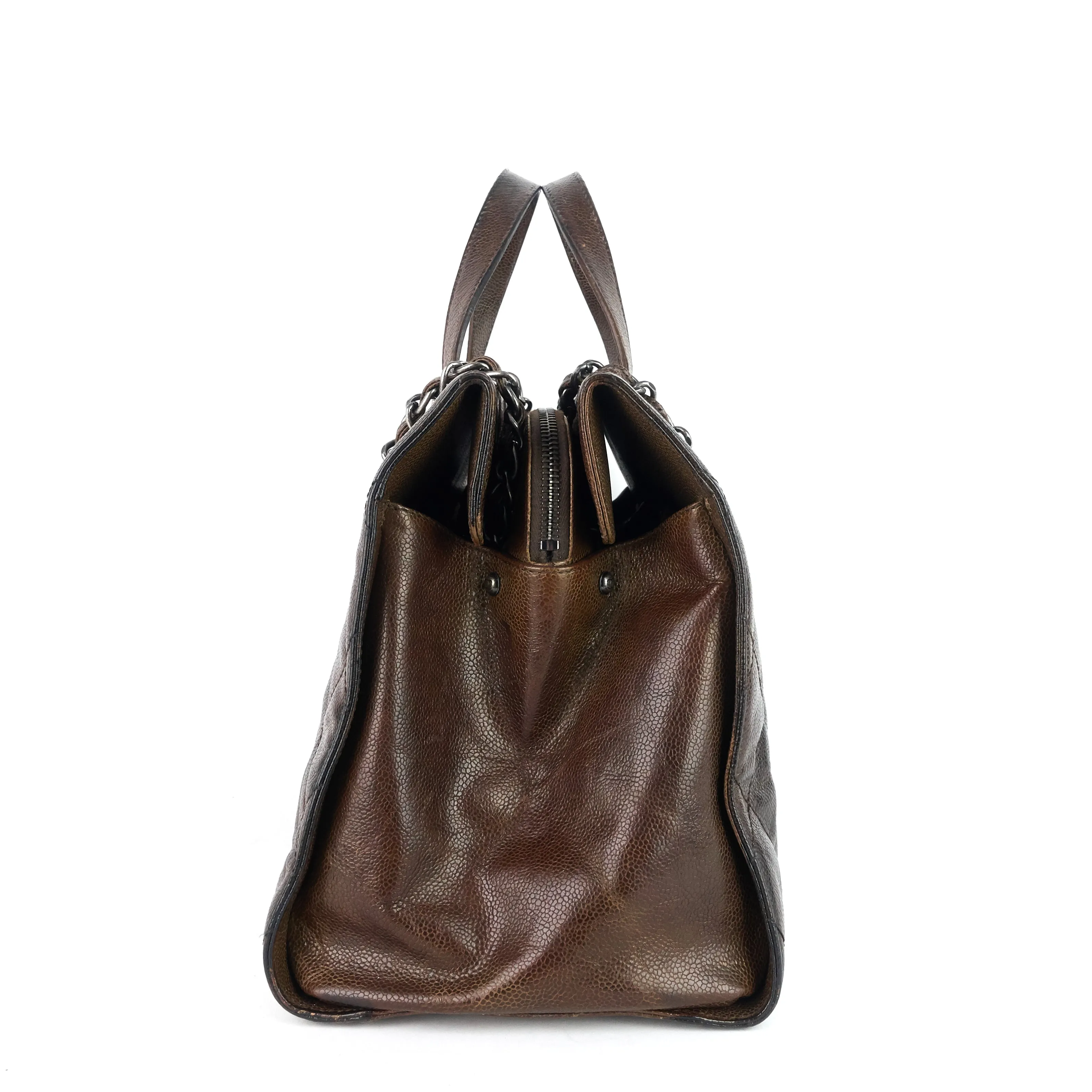 CHANEL CC Crave Glazed Caviar Tote Bag