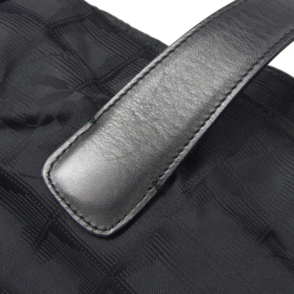 CHANEL Choco Bar Travel Line Tote Handbag Black Jacquard