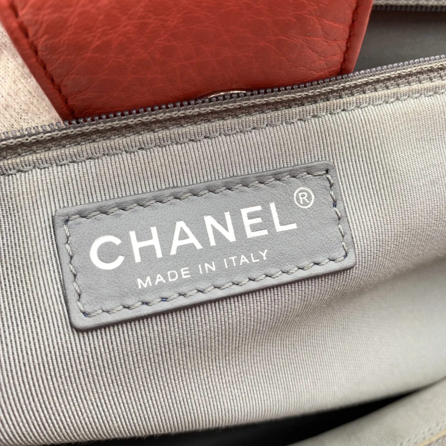 CHANEL Pink Pebbled Leather Executive Tote Bag With Strap