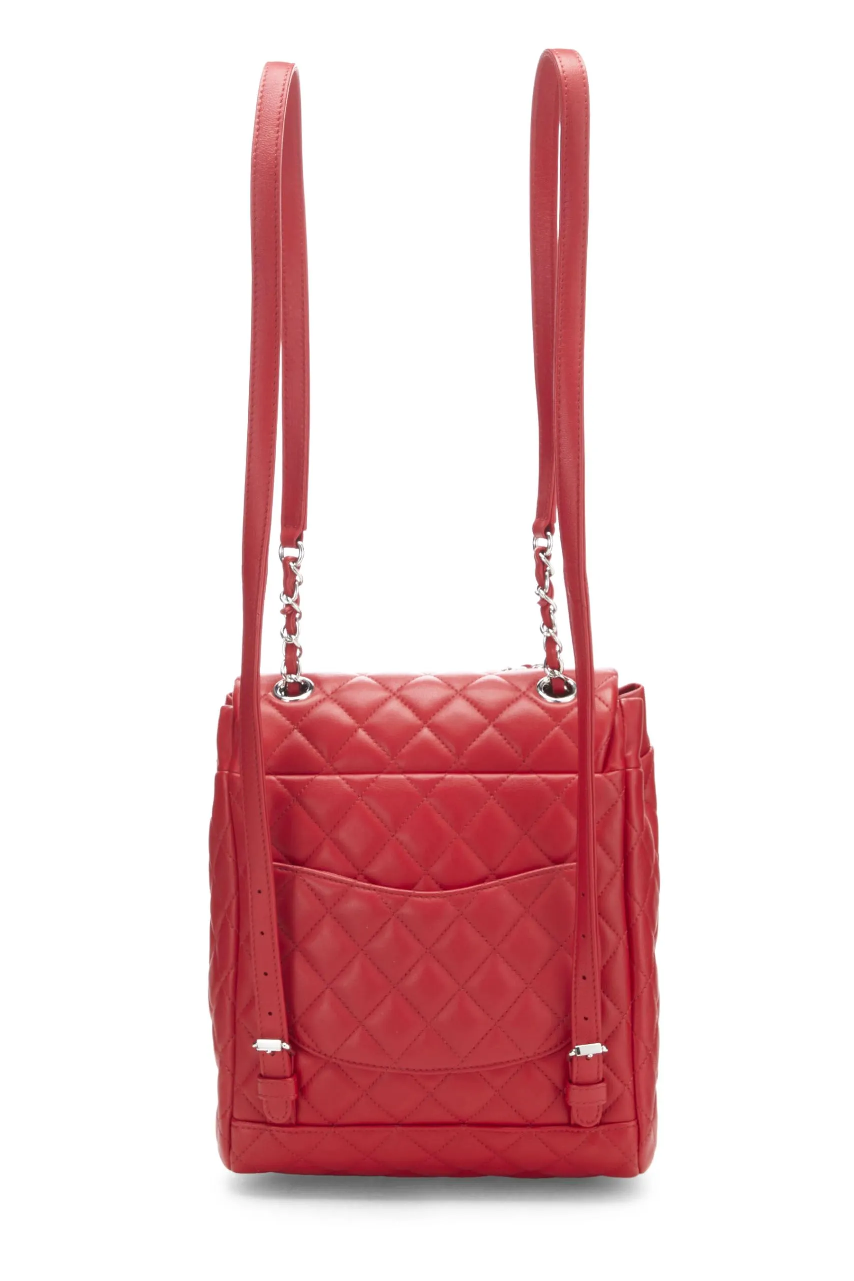 Chanel,  Red Quilted Lambskin Urban Spirit Backpack Large, Red