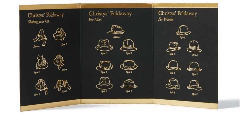Christys' Foldaway Fur Felt Fedora
