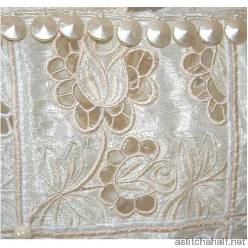 Cutwork Roses Tote Bag