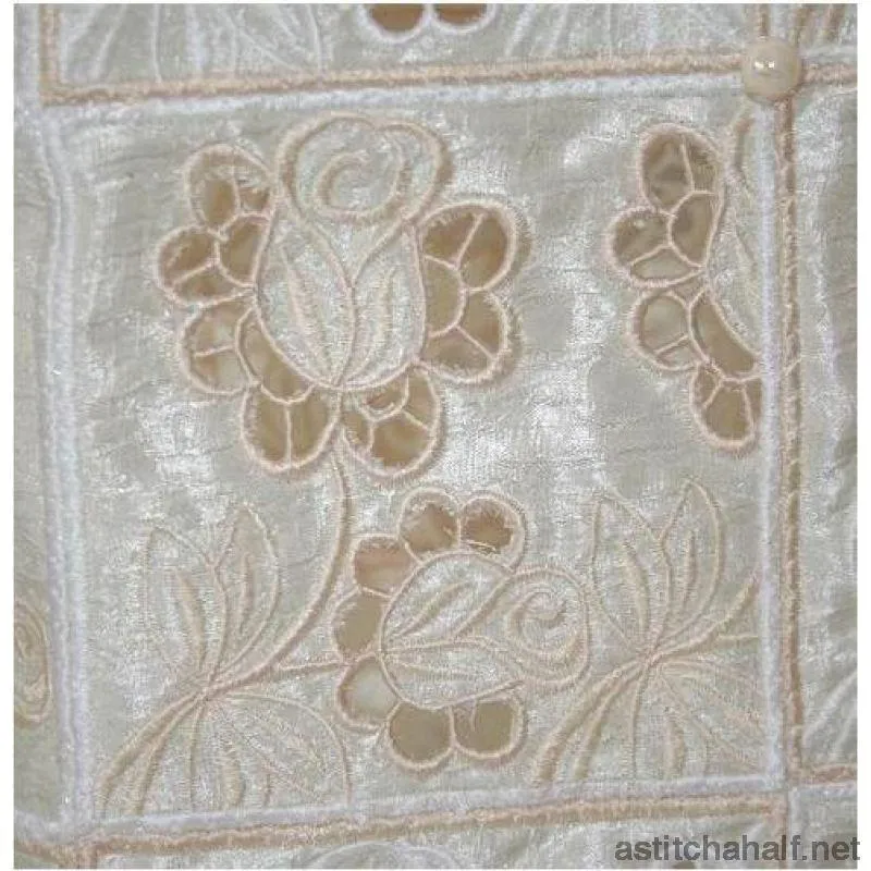 Cutwork Roses Tote Bag