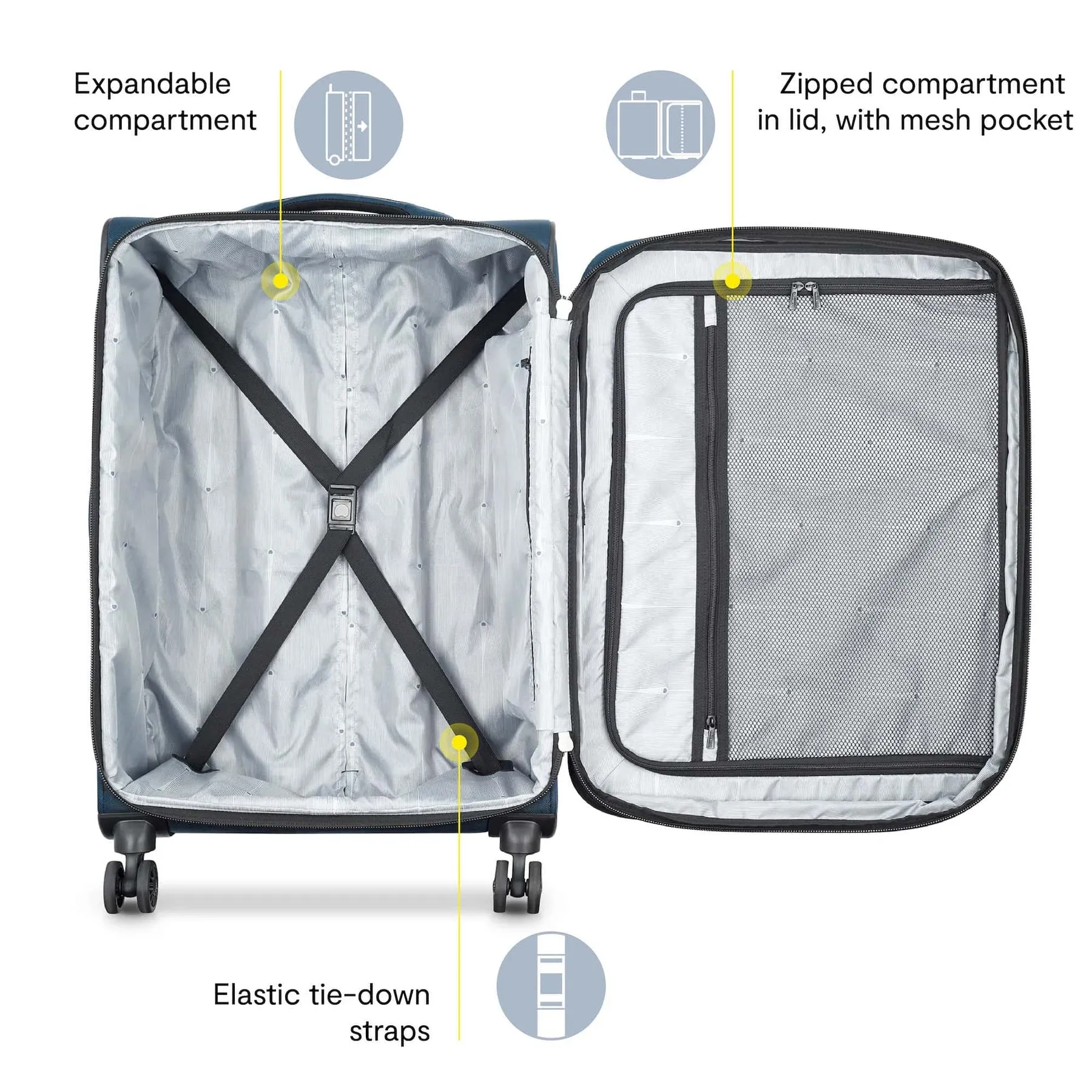 Delsey Sky Max 2.0 Large Checked Expandable Spinner