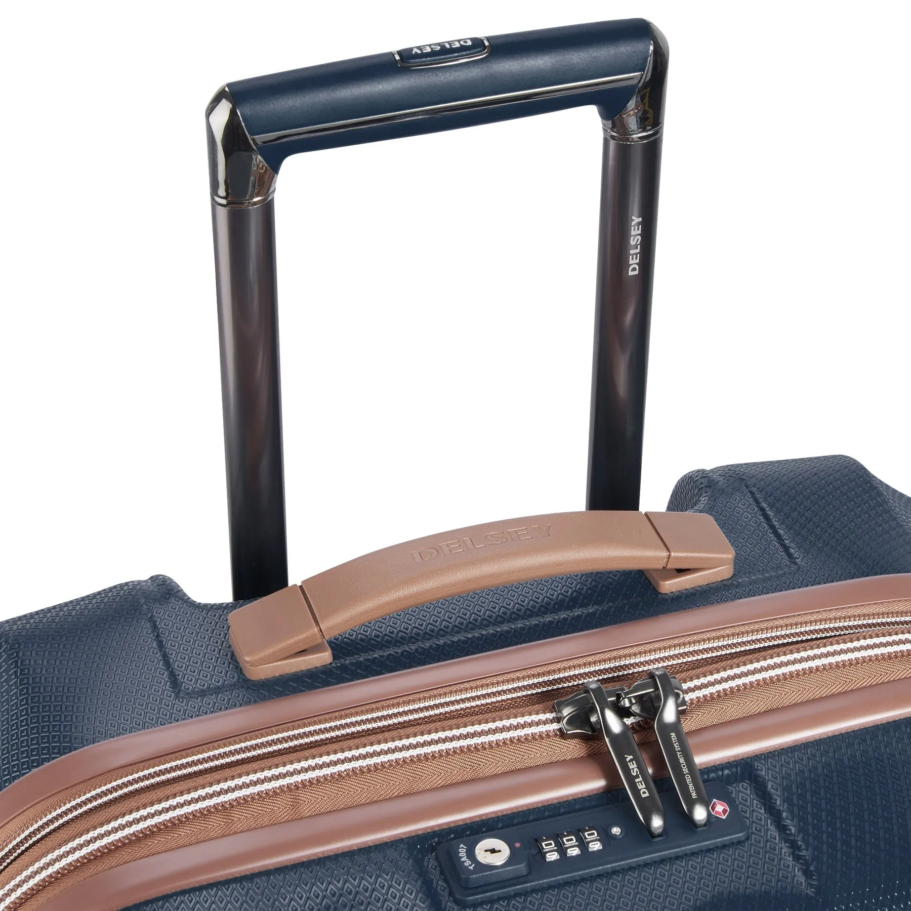 Delsey St Tropez Medium Checked Expandable Spinner