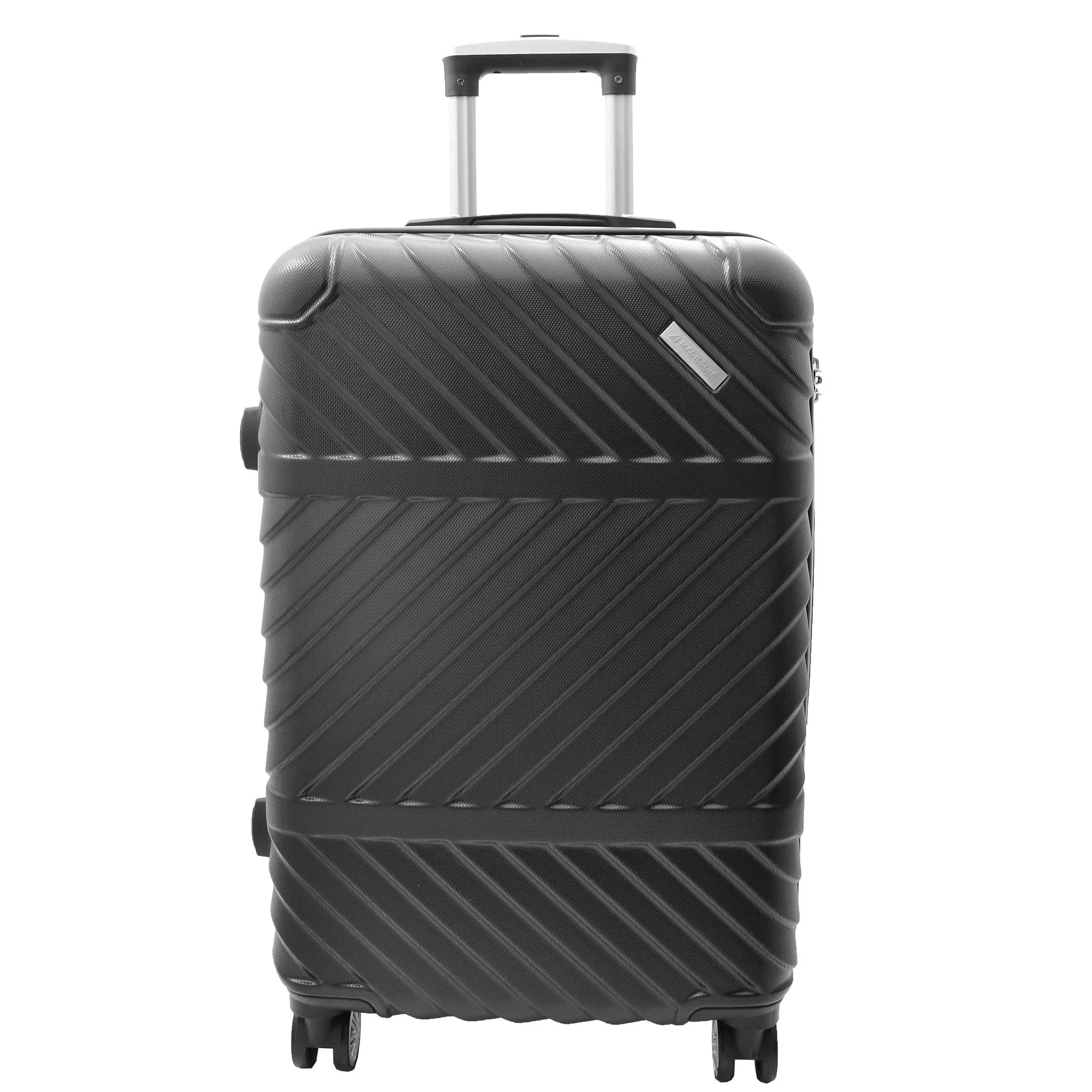 DR497 Hard Shell Four Wheel Luggage Digit Lock Black