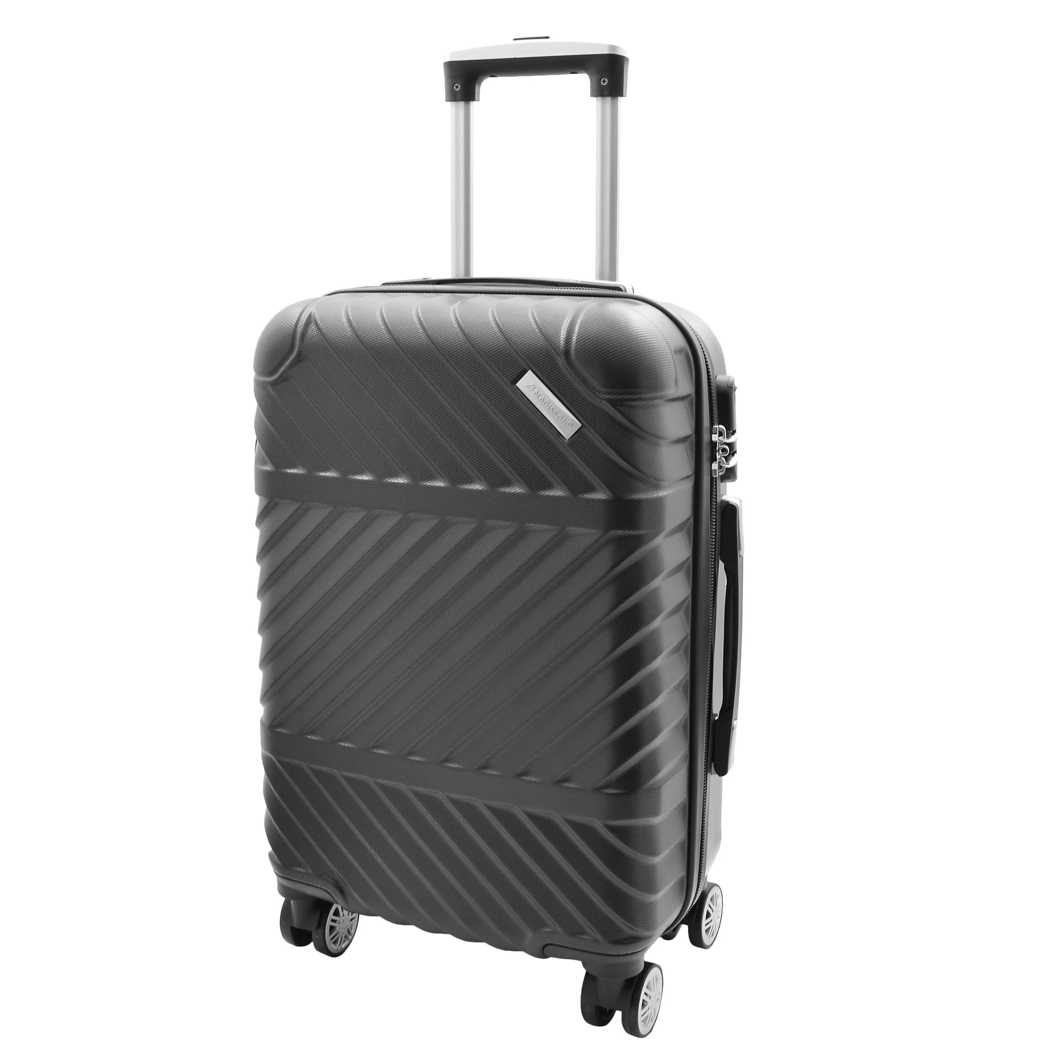 DR497 Hard Shell Four Wheel Luggage Digit Lock Black
