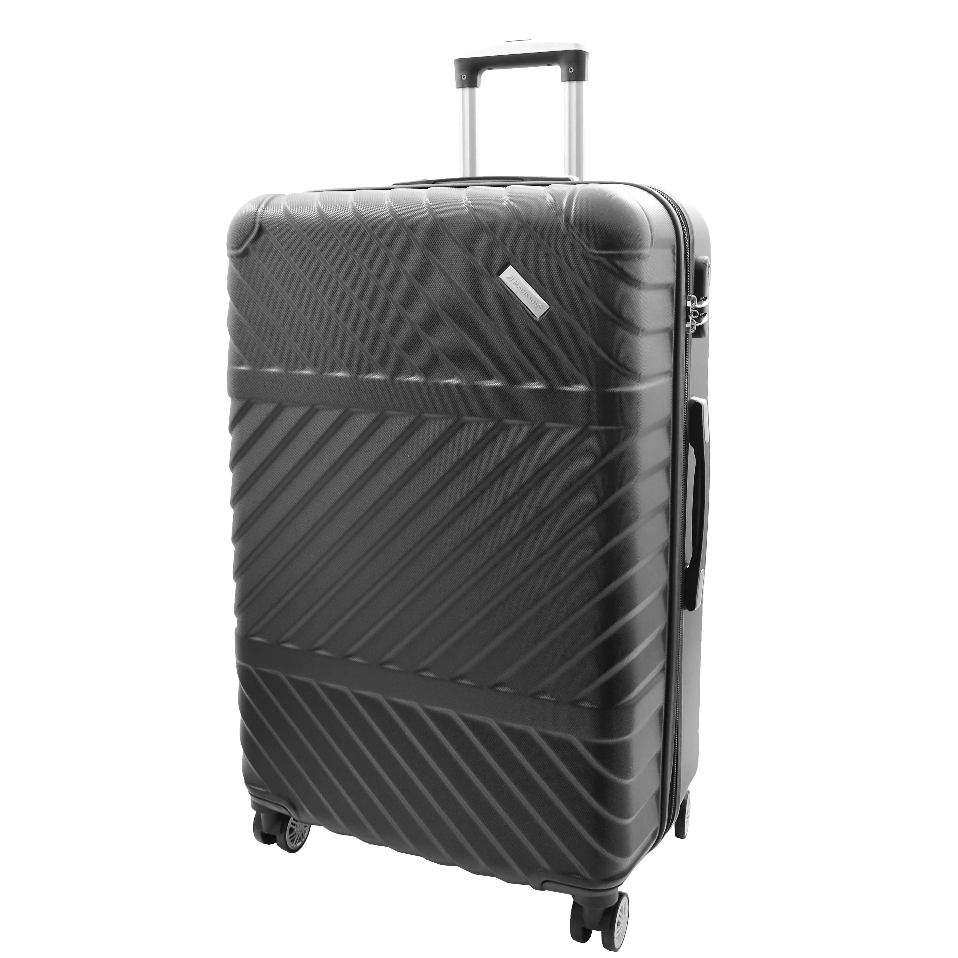 DR497 Hard Shell Four Wheel Luggage Digit Lock Black