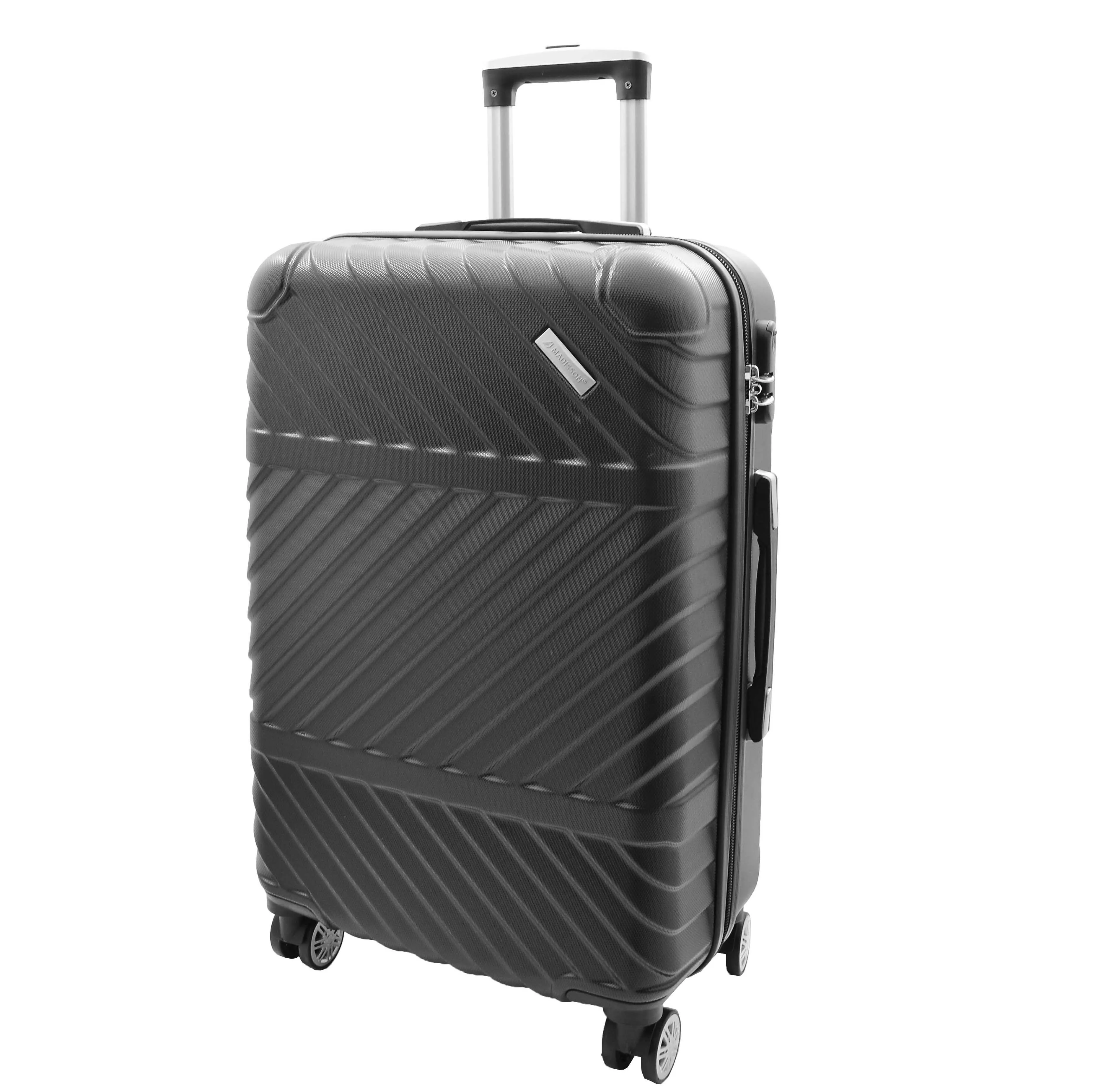 DR497 Hard Shell Four Wheel Luggage Digit Lock Black