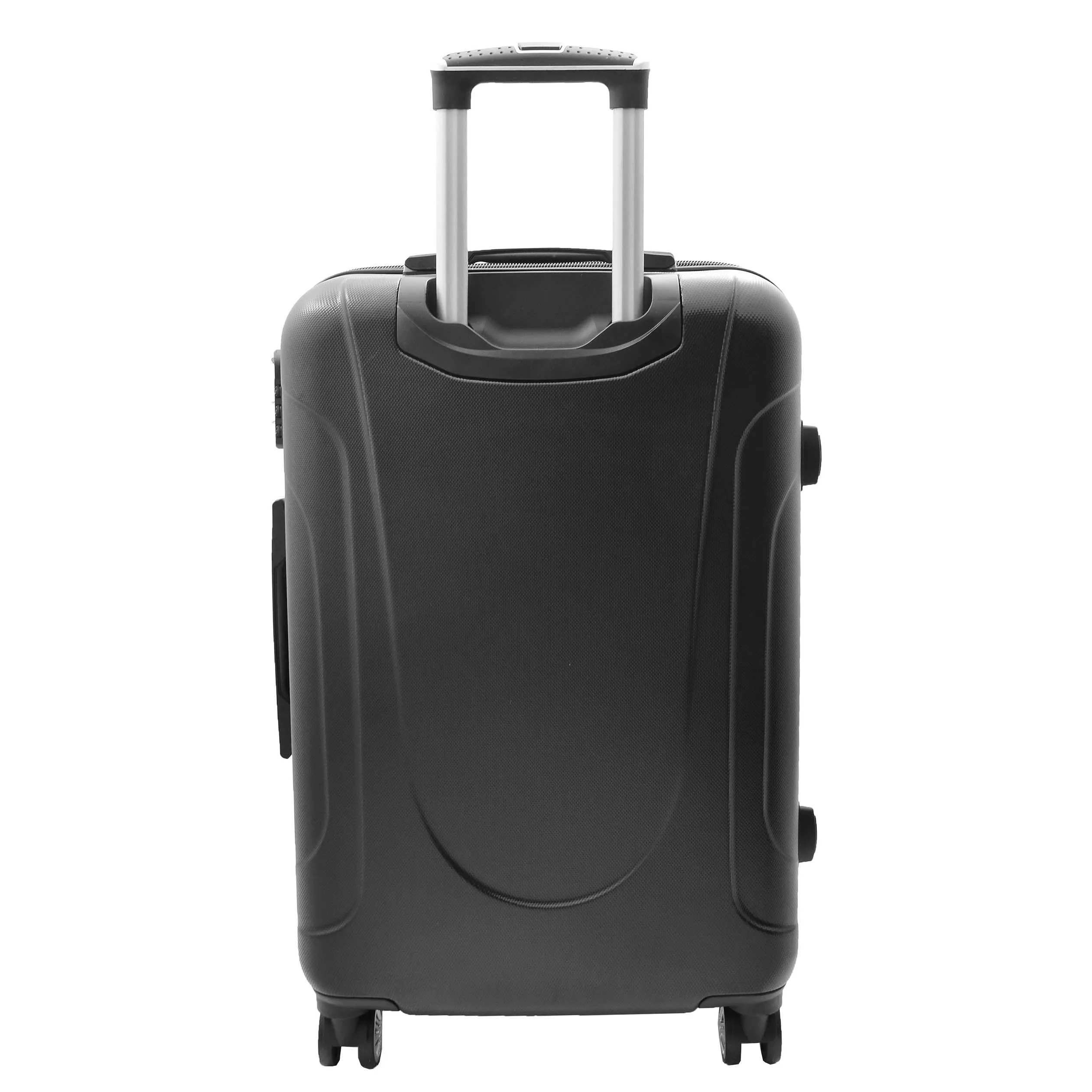 DR497 Hard Shell Four Wheel Luggage Digit Lock Black