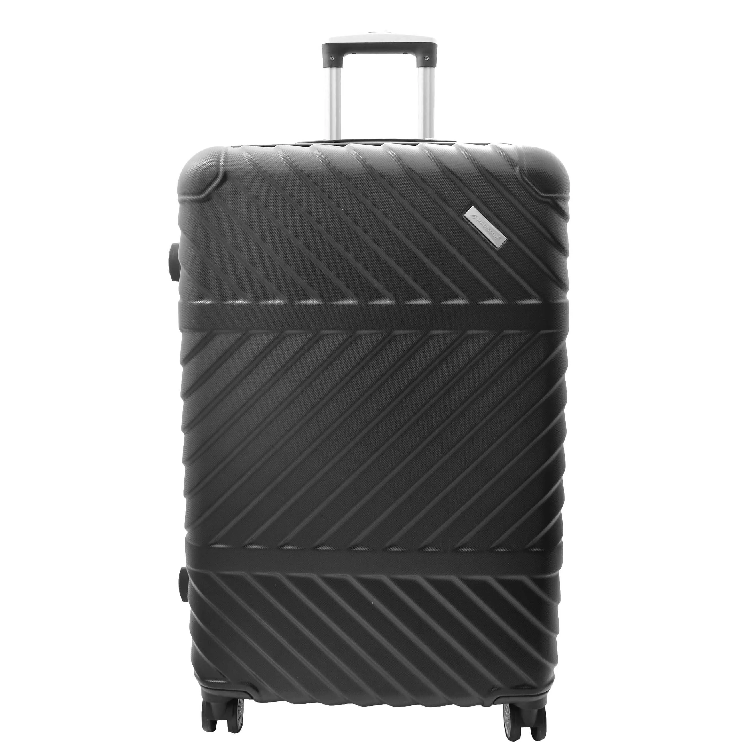 DR497 Hard Shell Four Wheel Luggage Digit Lock Black
