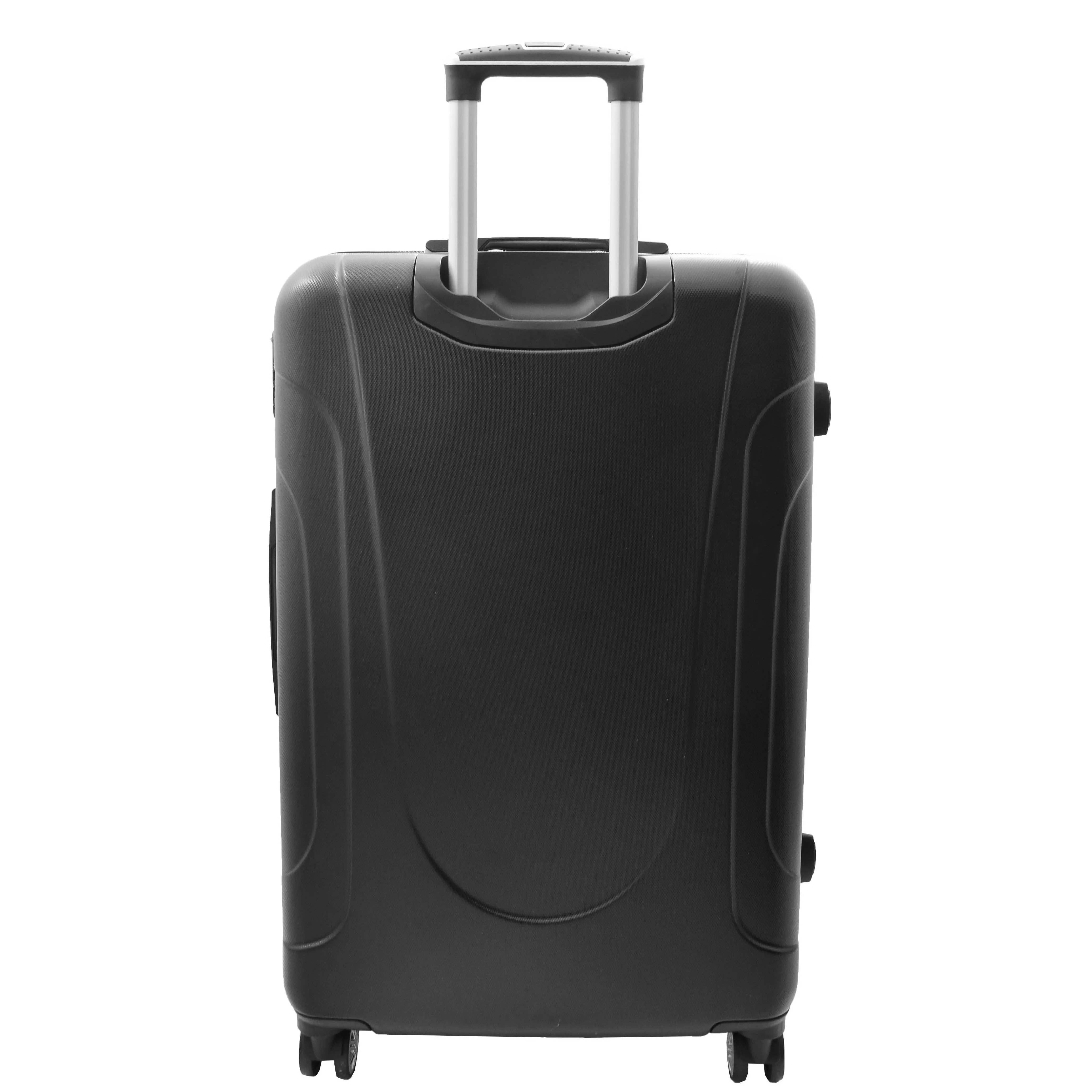 DR497 Hard Shell Four Wheel Luggage Digit Lock Black