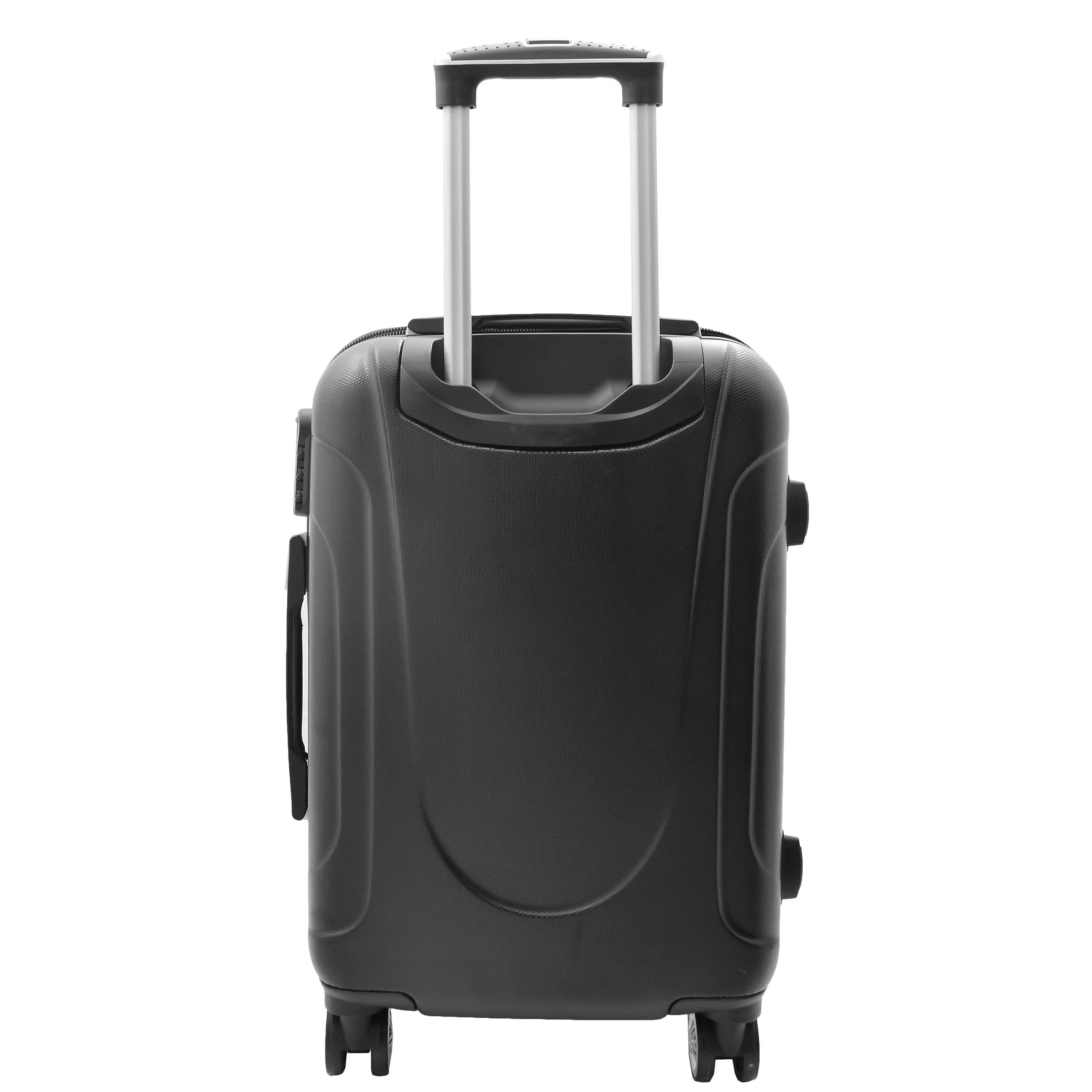 DR497 Hard Shell Four Wheel Luggage Digit Lock Black
