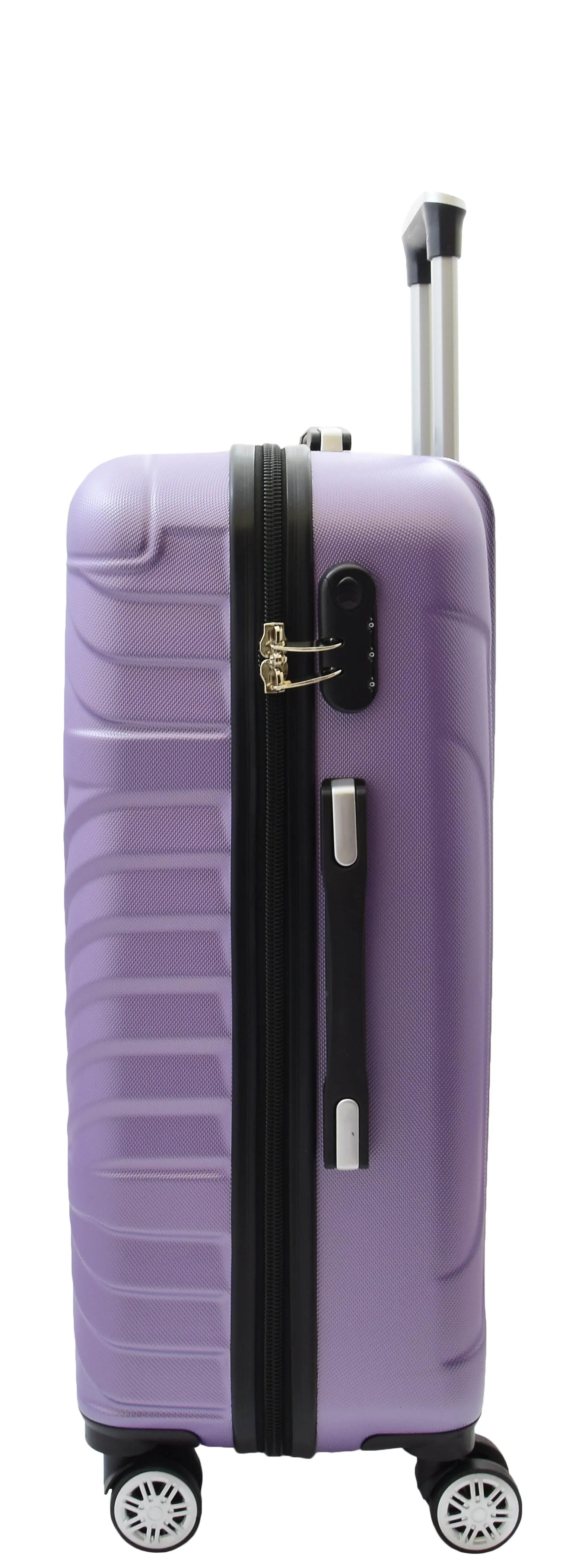 DR497 Hard Shell Four Wheel Luggage Digit Lock Purple